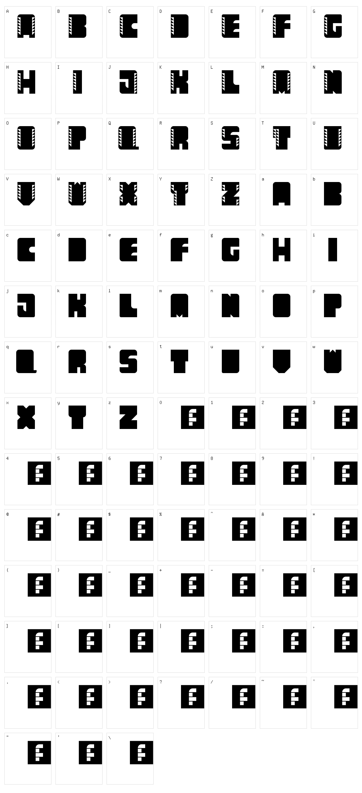 Come Callado Character Set