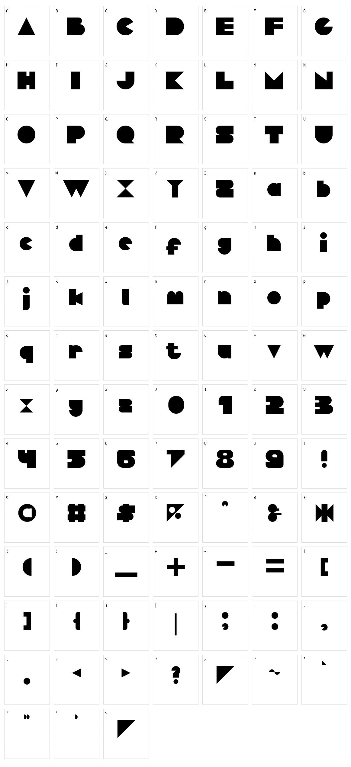 Dagelan Malam Character Set