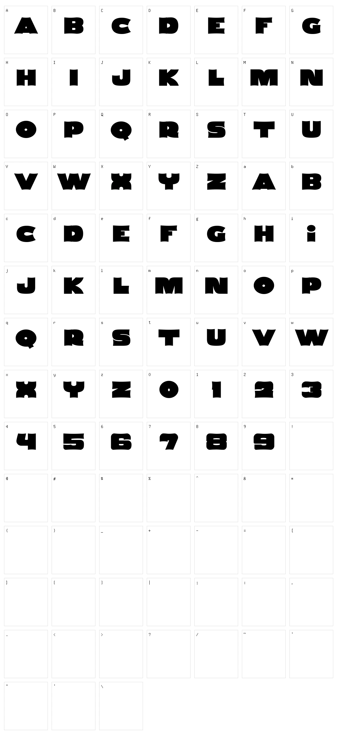 Dassie Character Set
