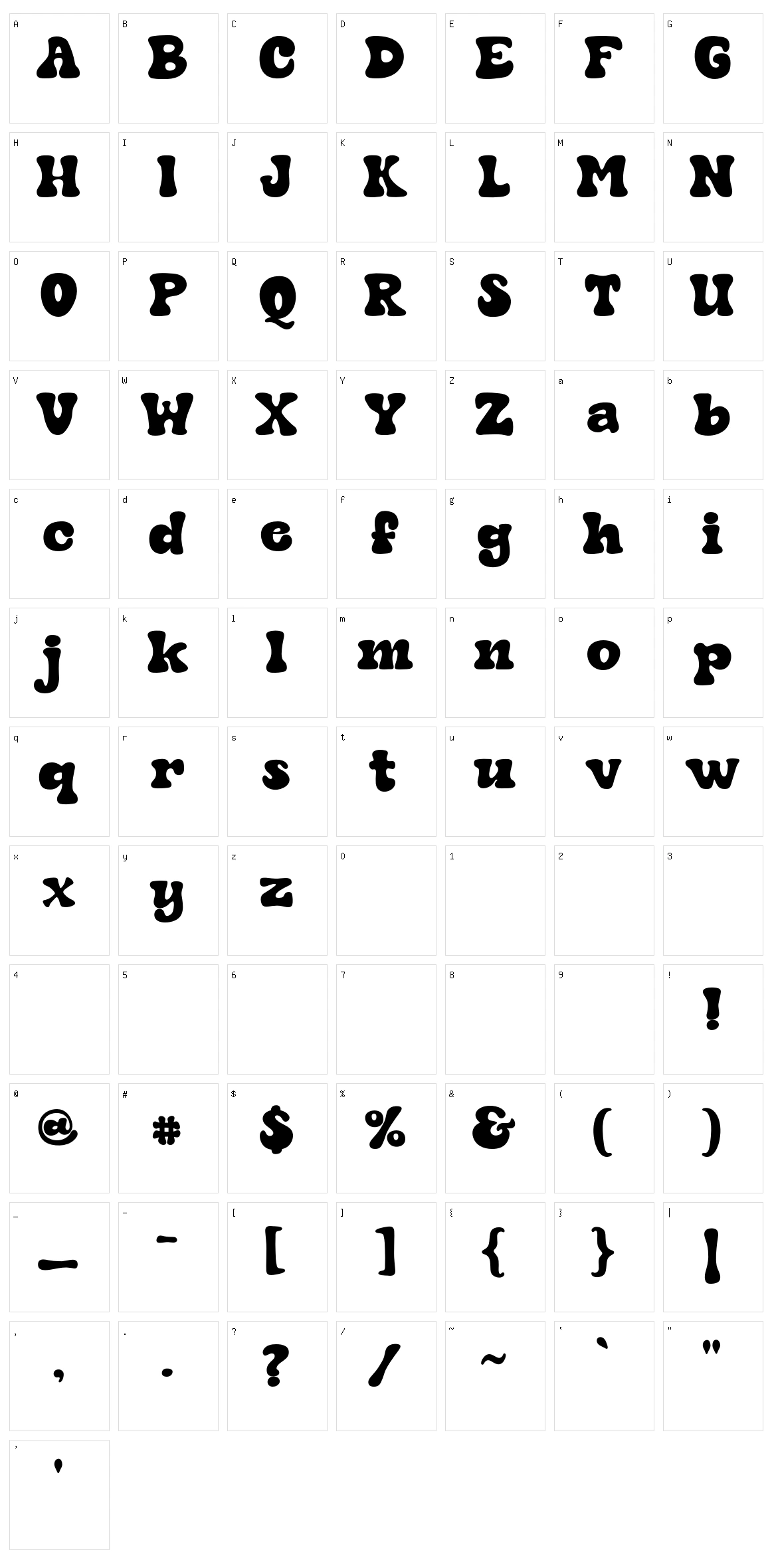 Dilofa Character Set