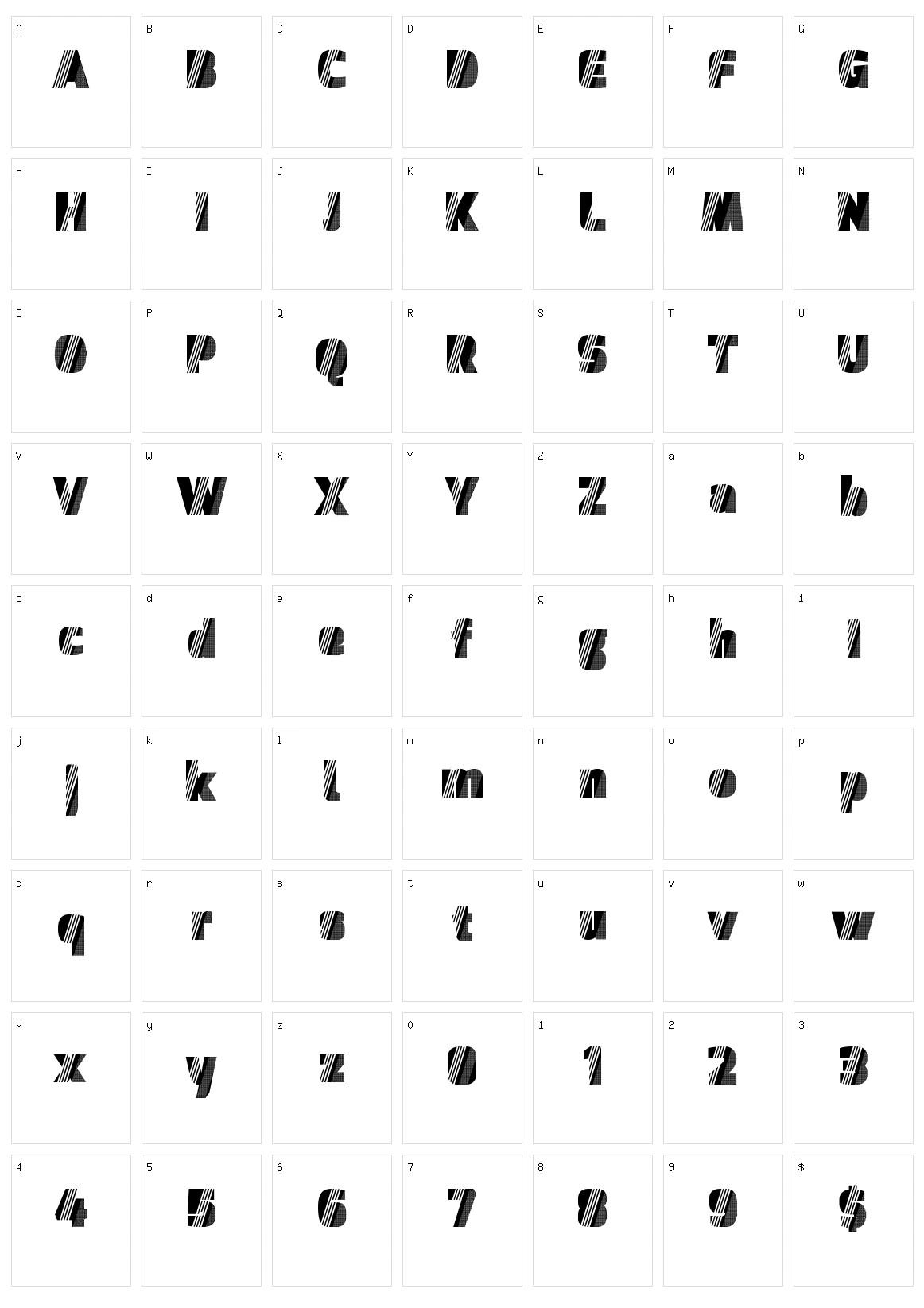 Disco Midnight Character Set