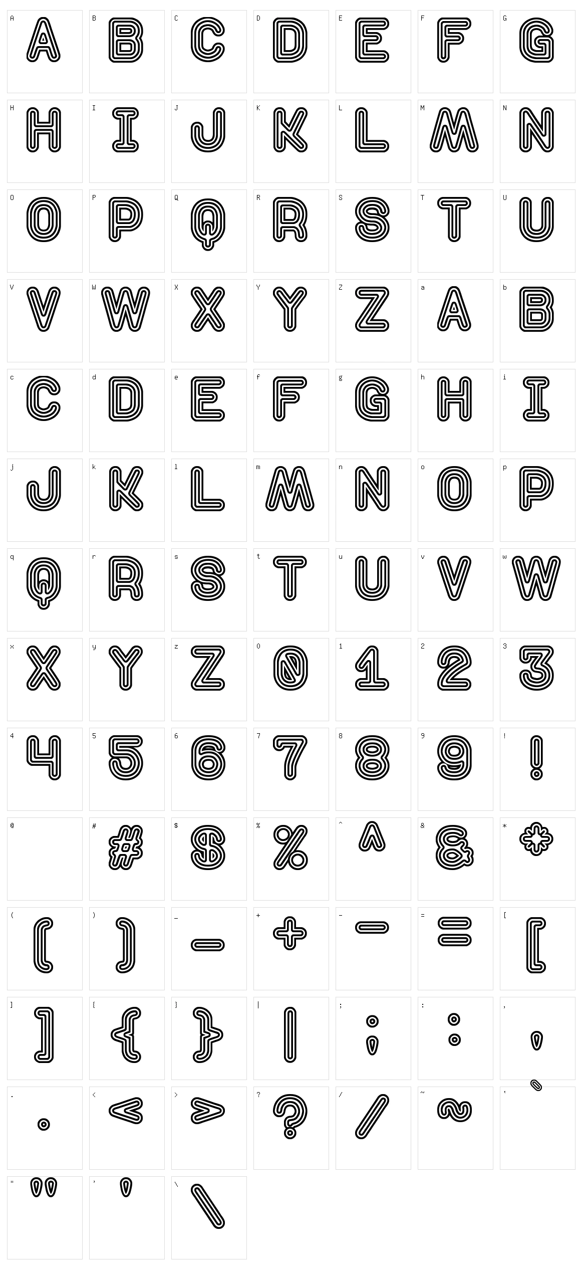 Discoteque St Character Set