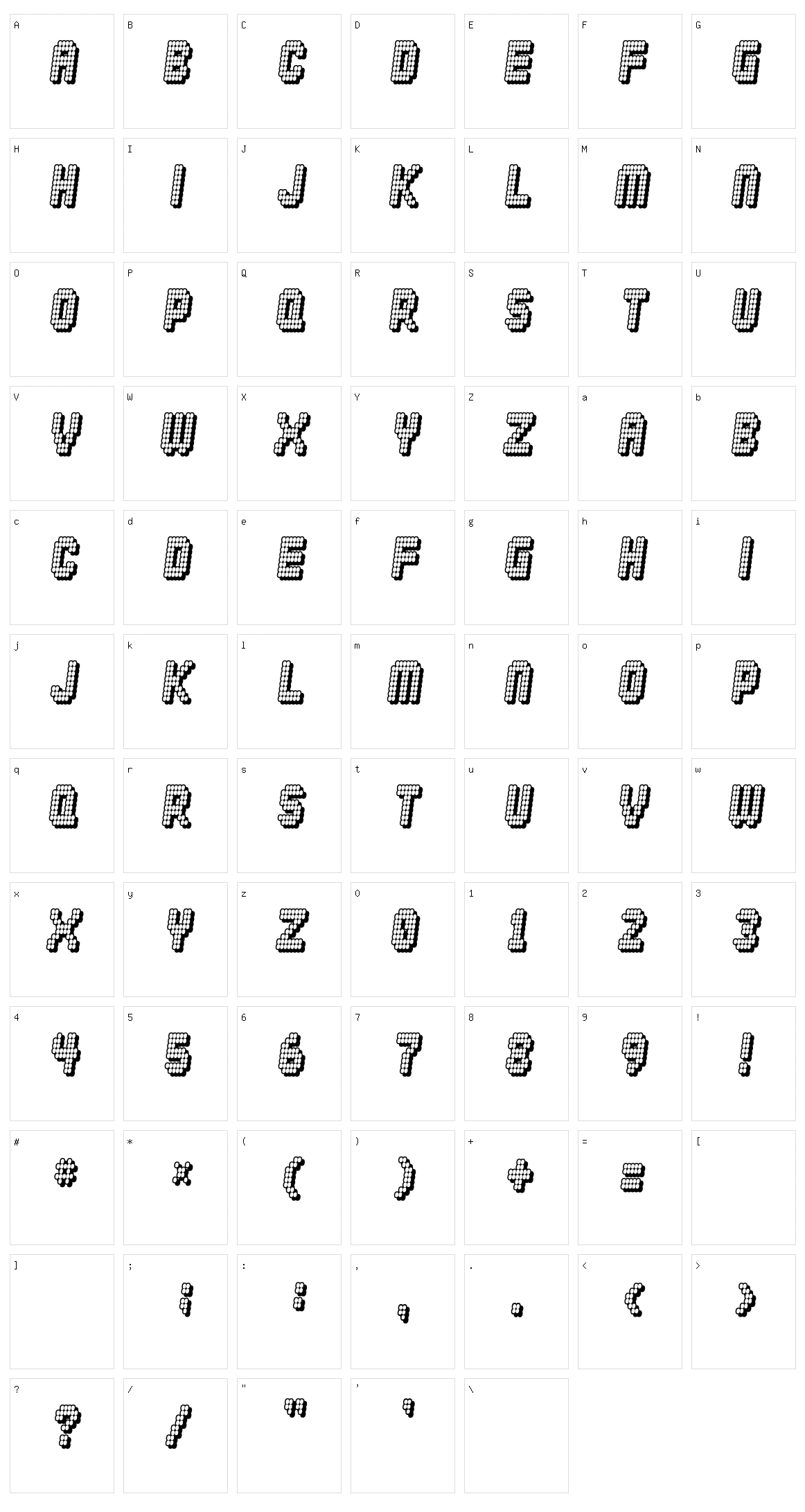 Diskoteque Character Set