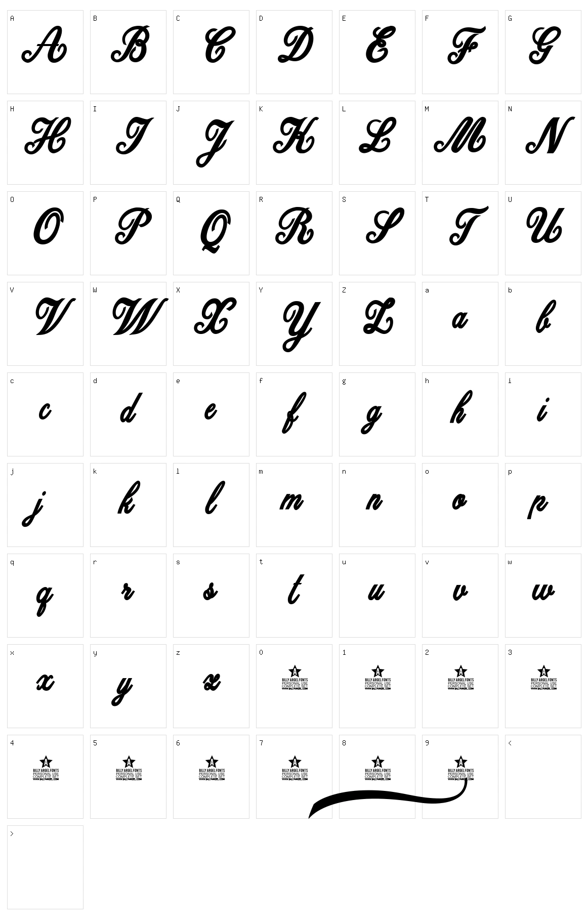 Dattermatter Character Set