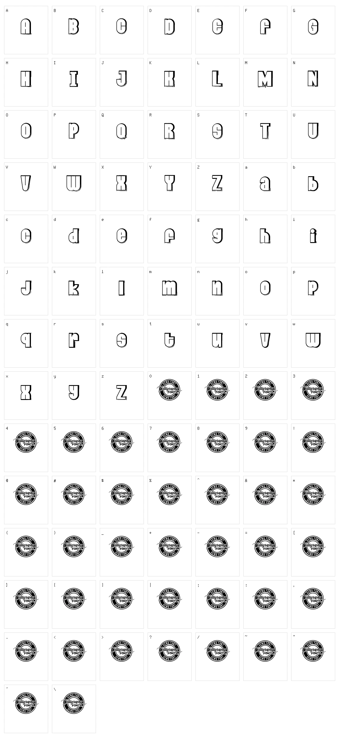 Dumpy Planet Character Set