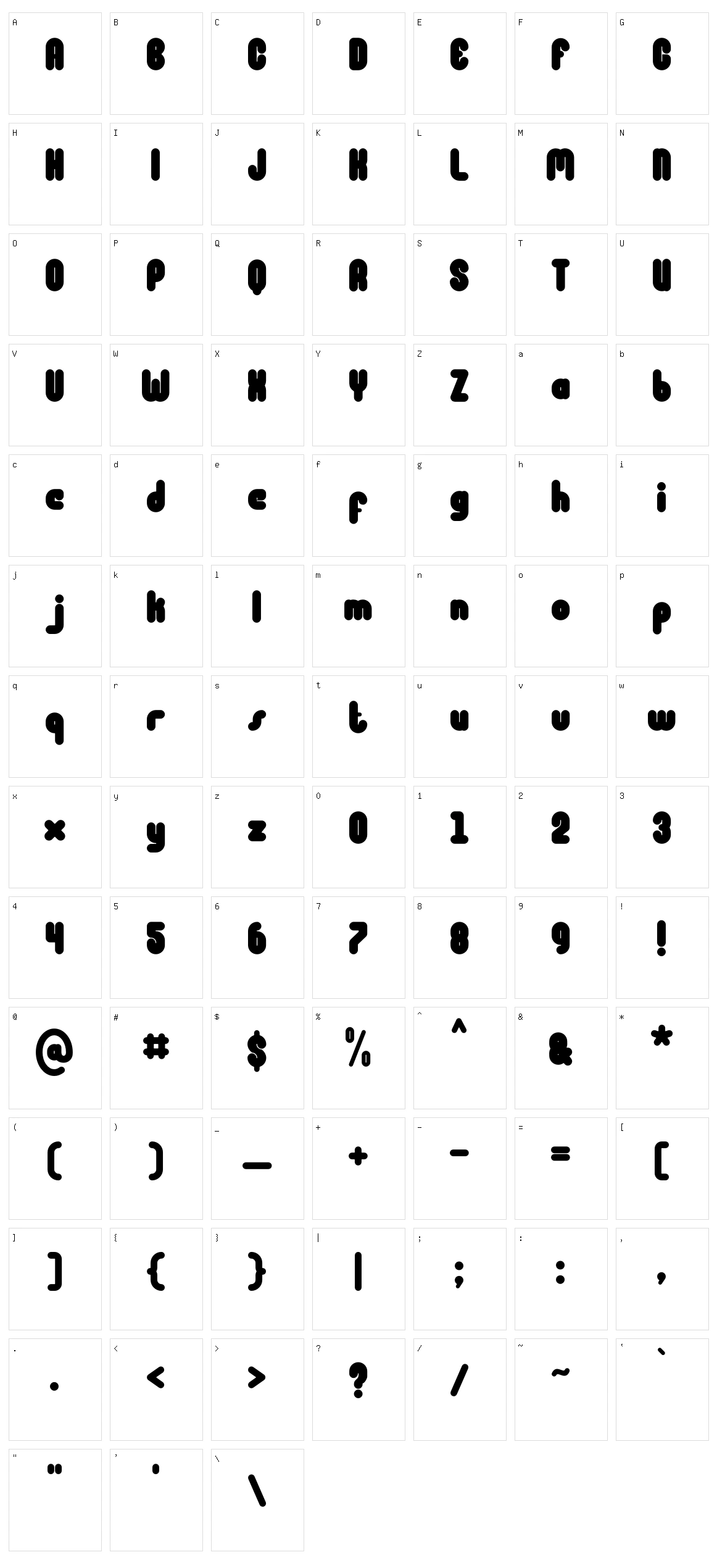 Eatboy Character Set