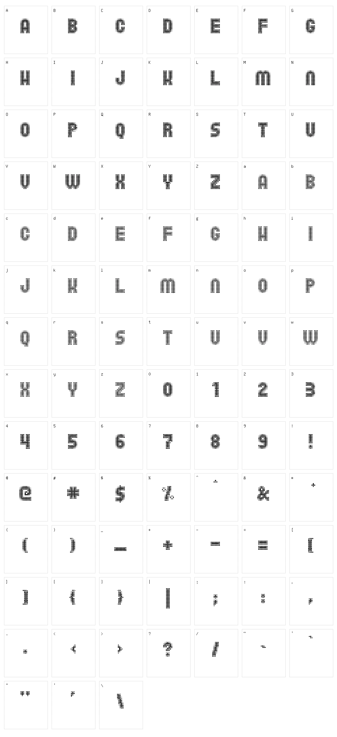 Far Spot Character Set