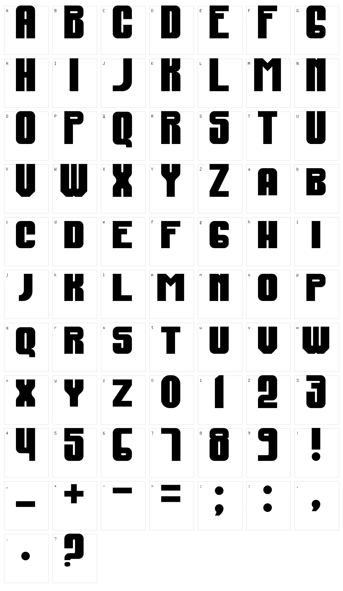 Fest 235 Character Set