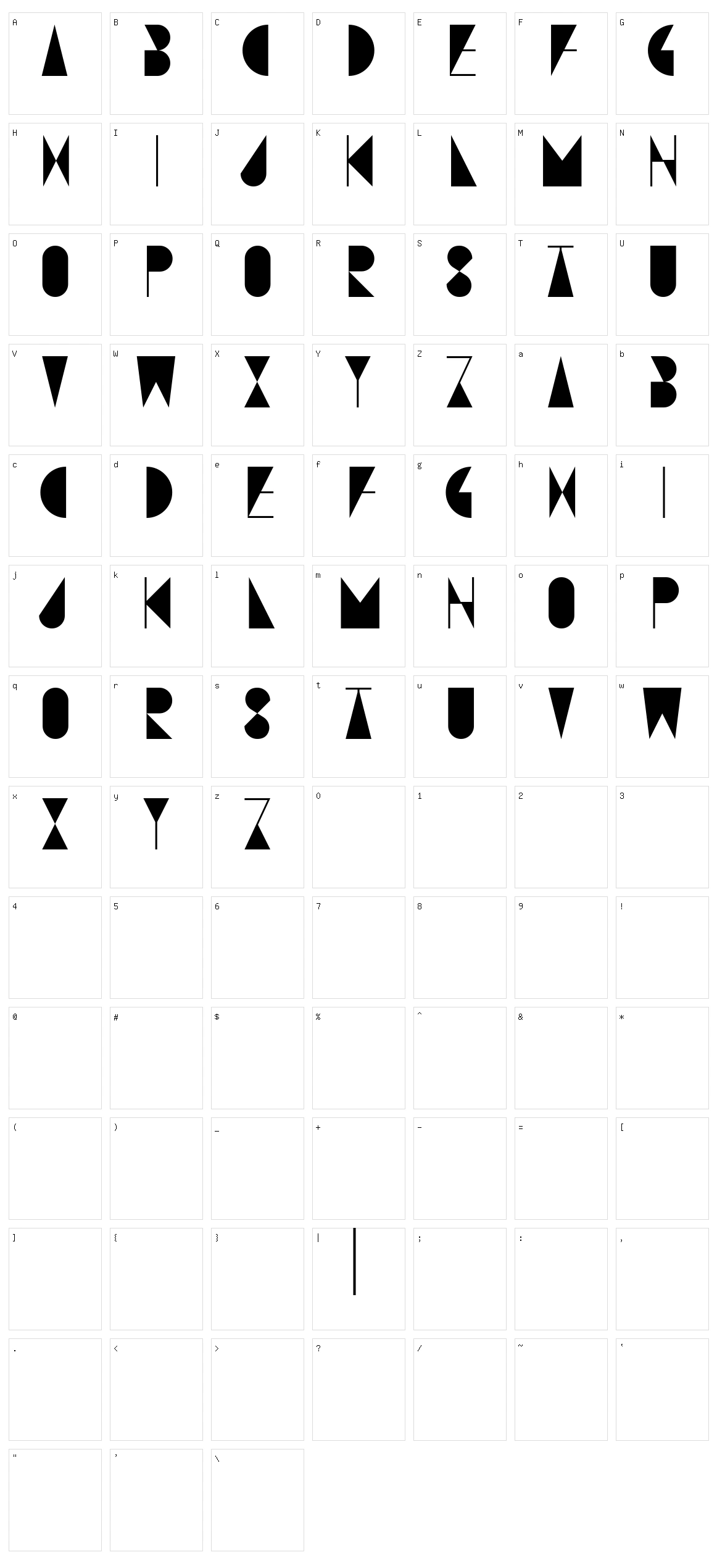 Fjord BF Character Set