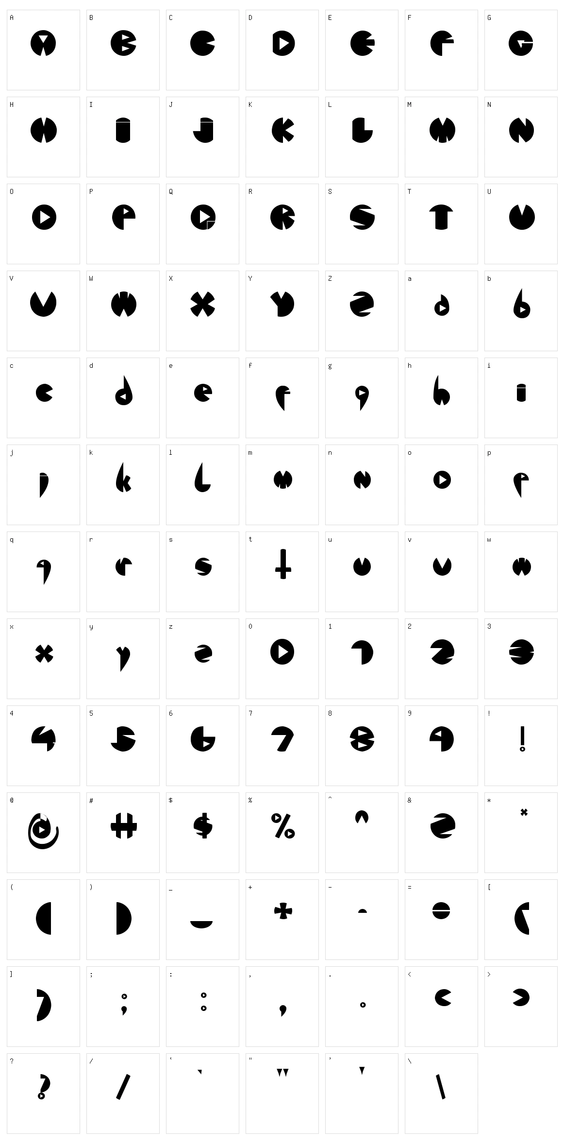 Font London Eyes Character Set