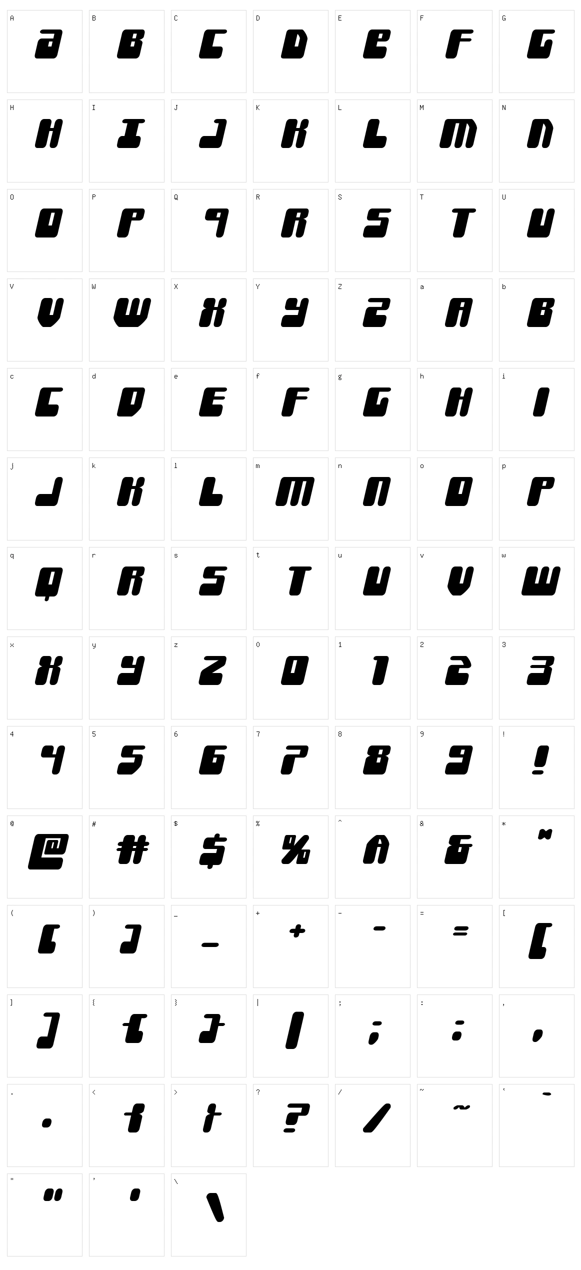 Force Majeure Character Set
