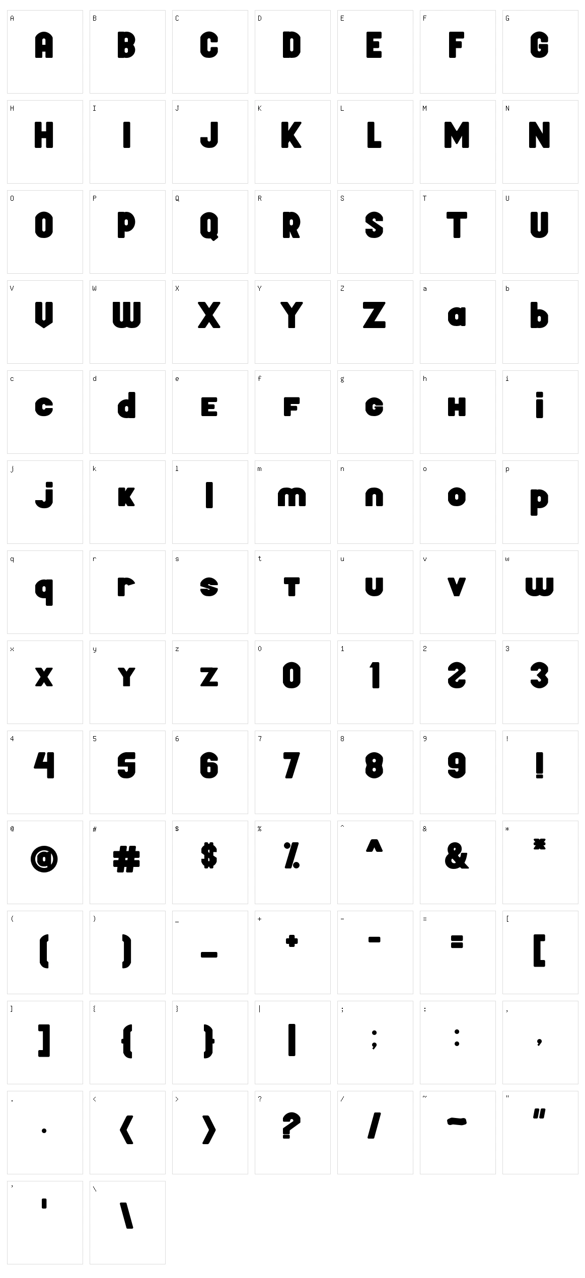 Fortman Character Set