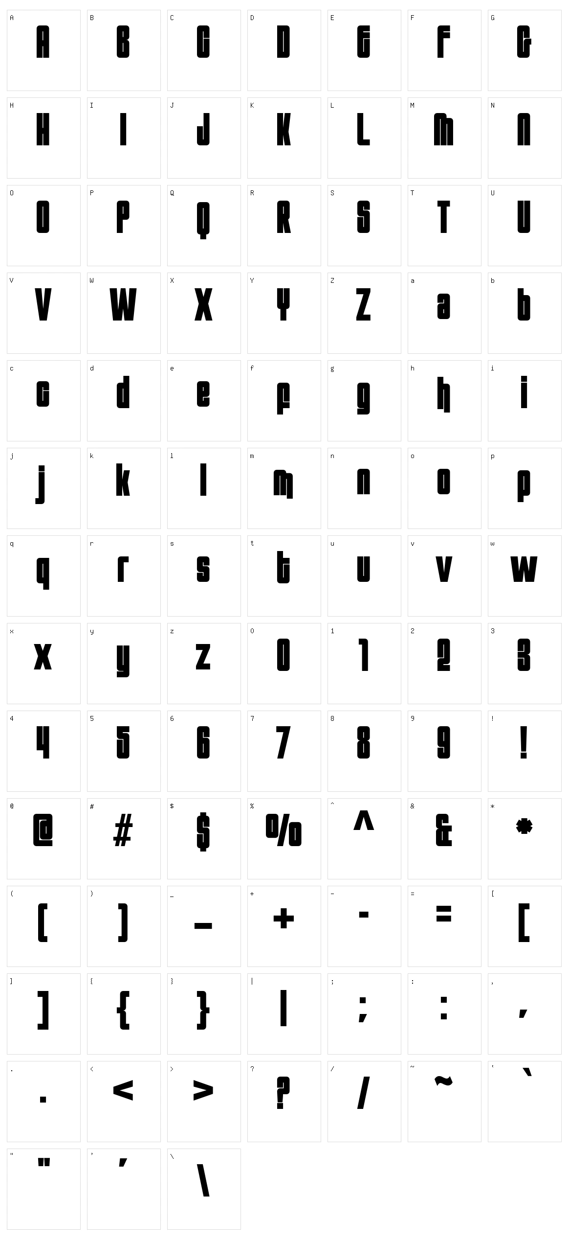 FT Supervisor Character Set