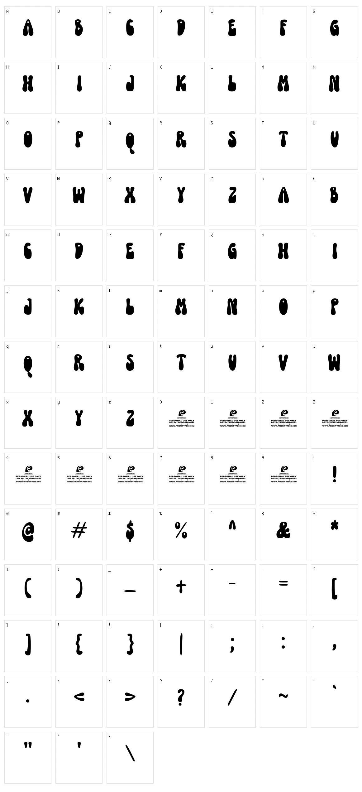 Funky Yard Character Set