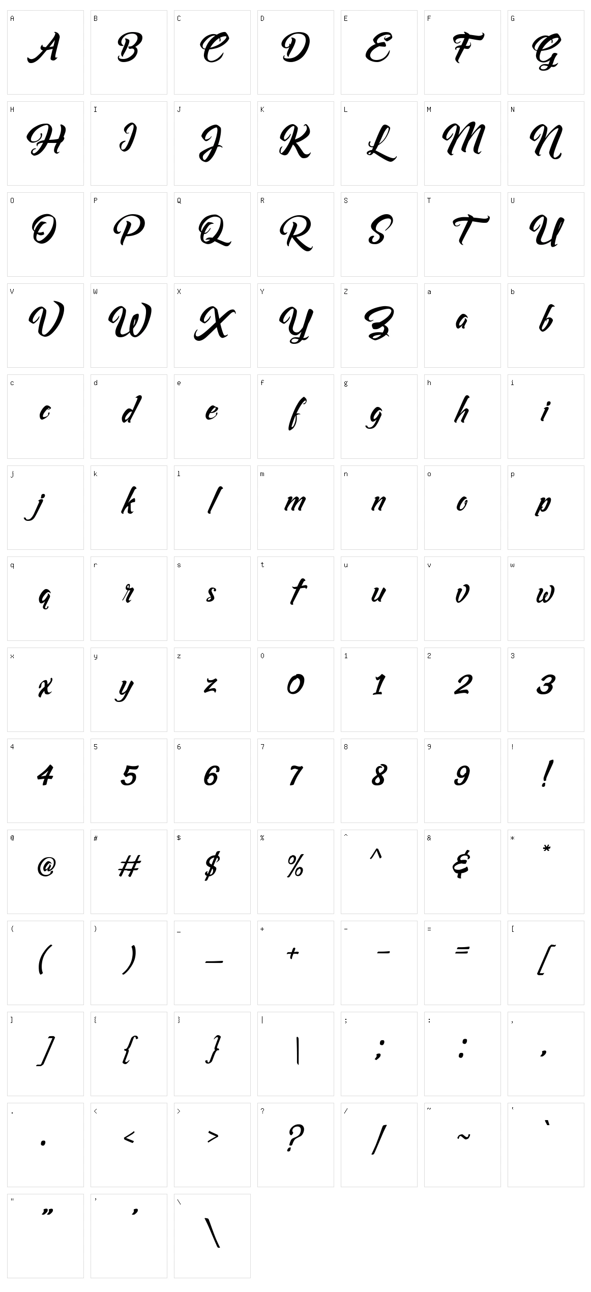 Rashfeng Character Set