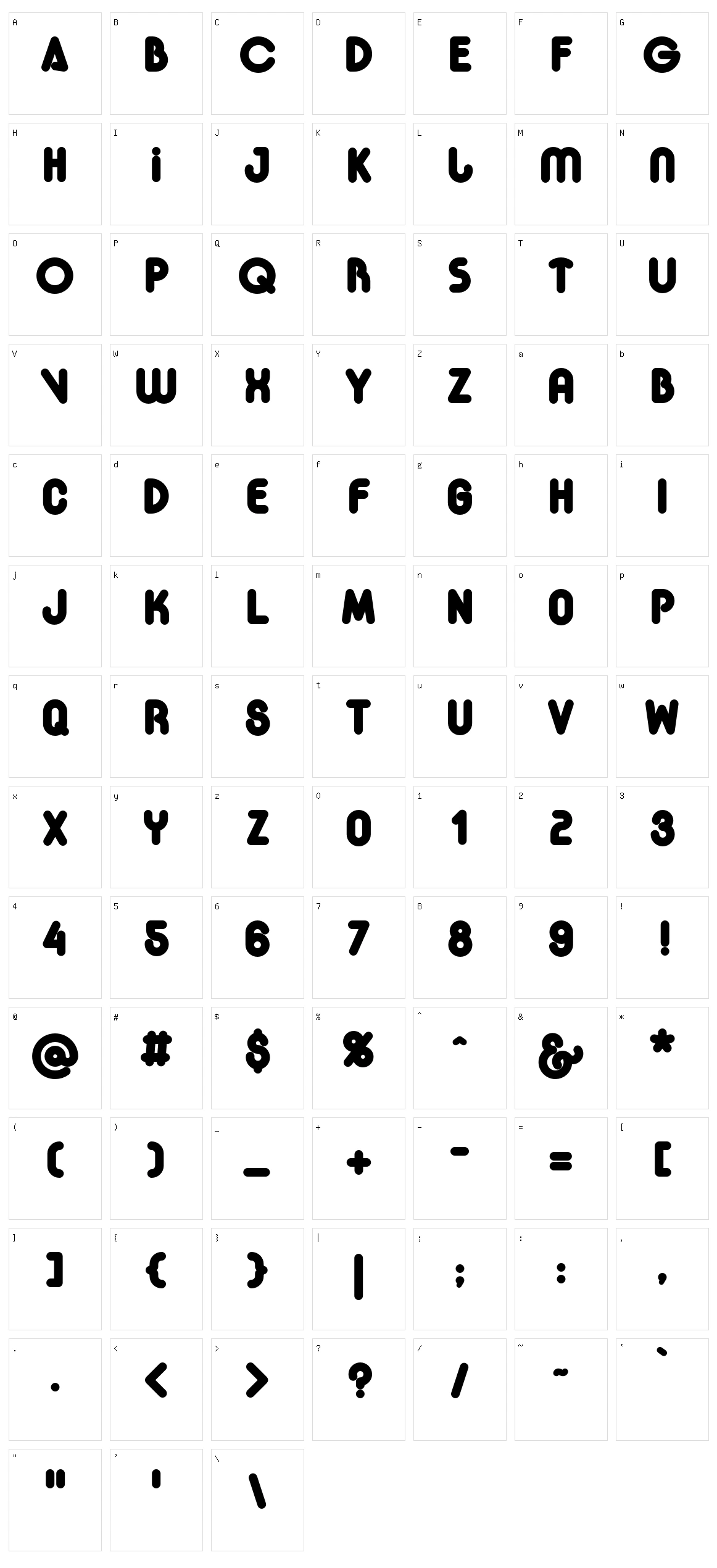 Garoa Hacker Clube Character Set