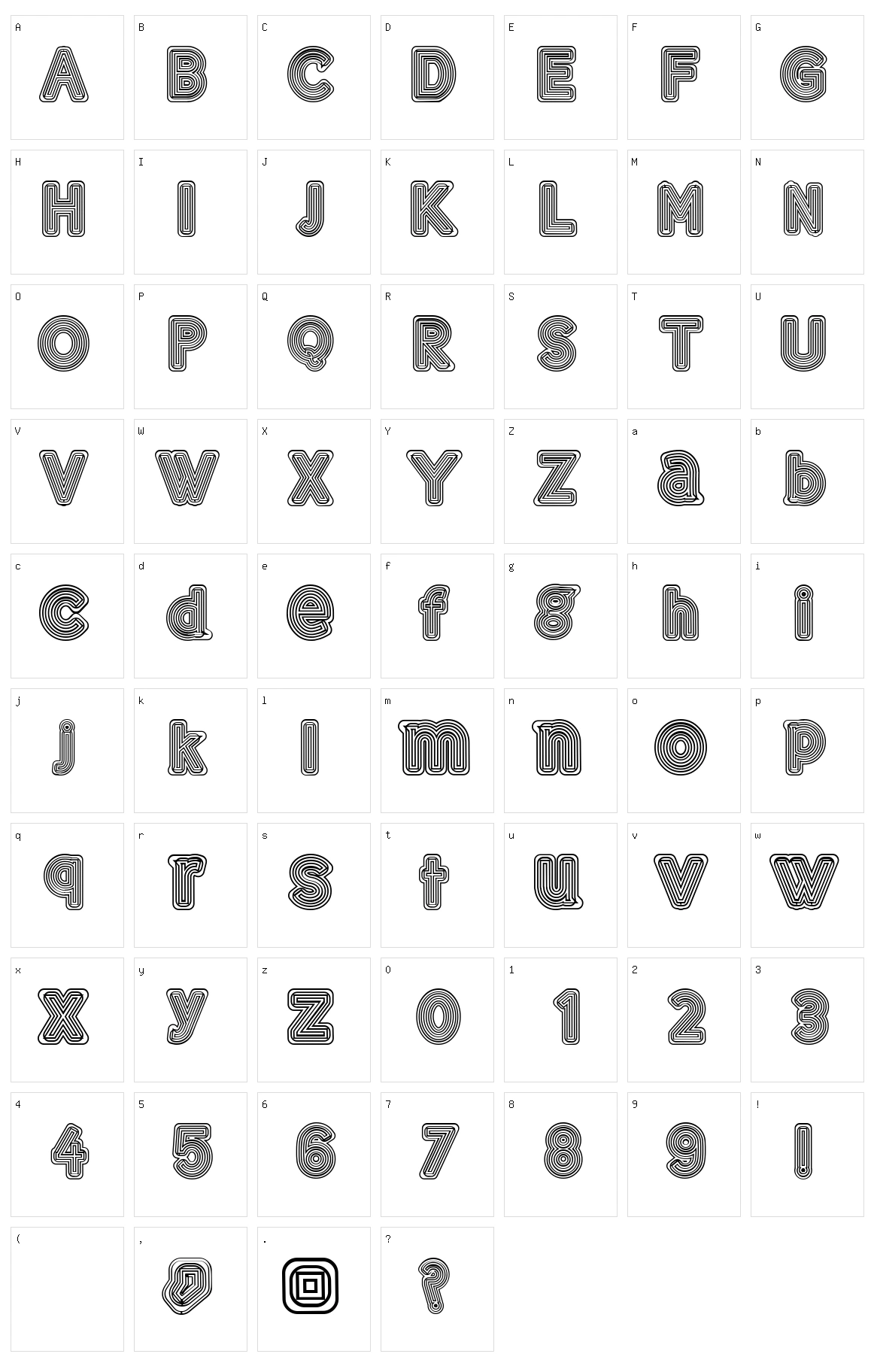Gelam Character Set