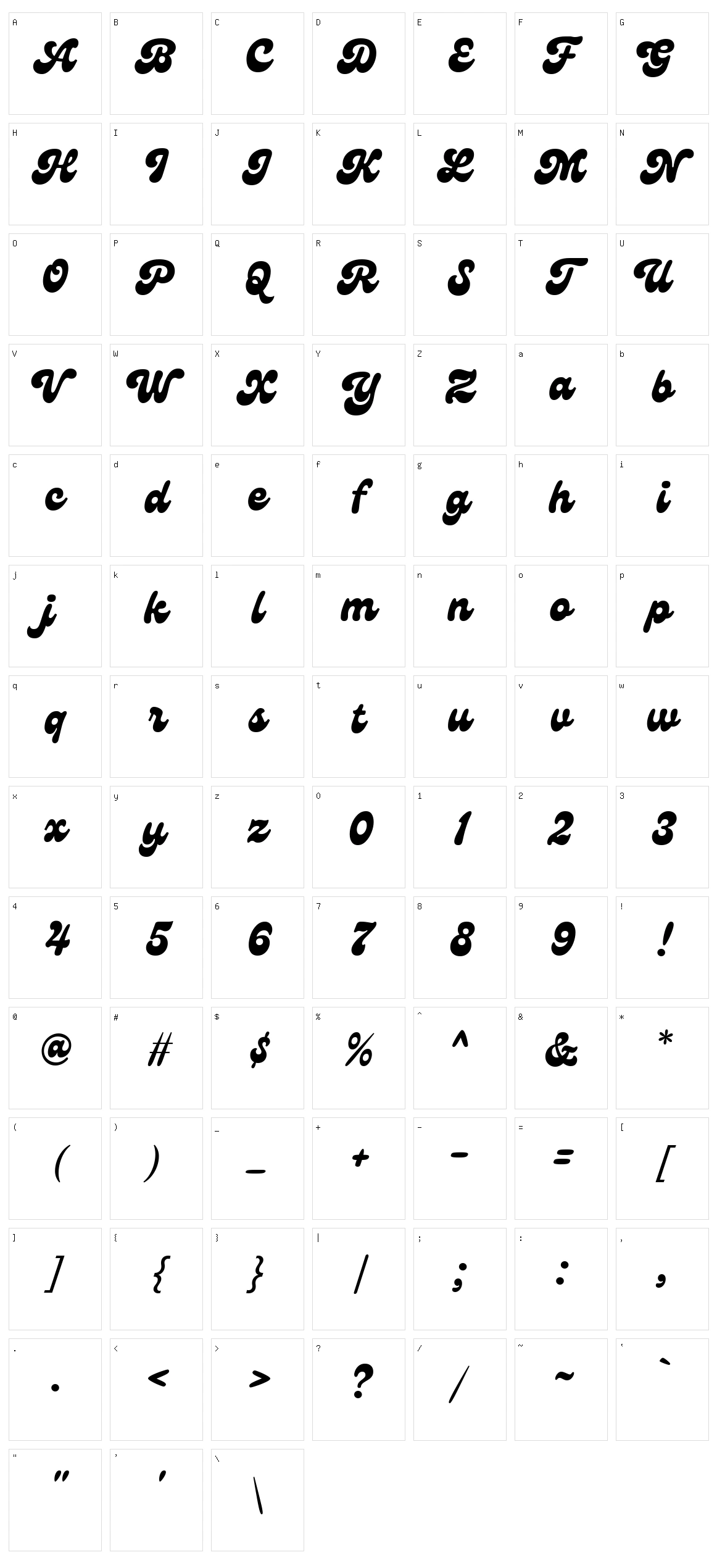 Genty Character Set