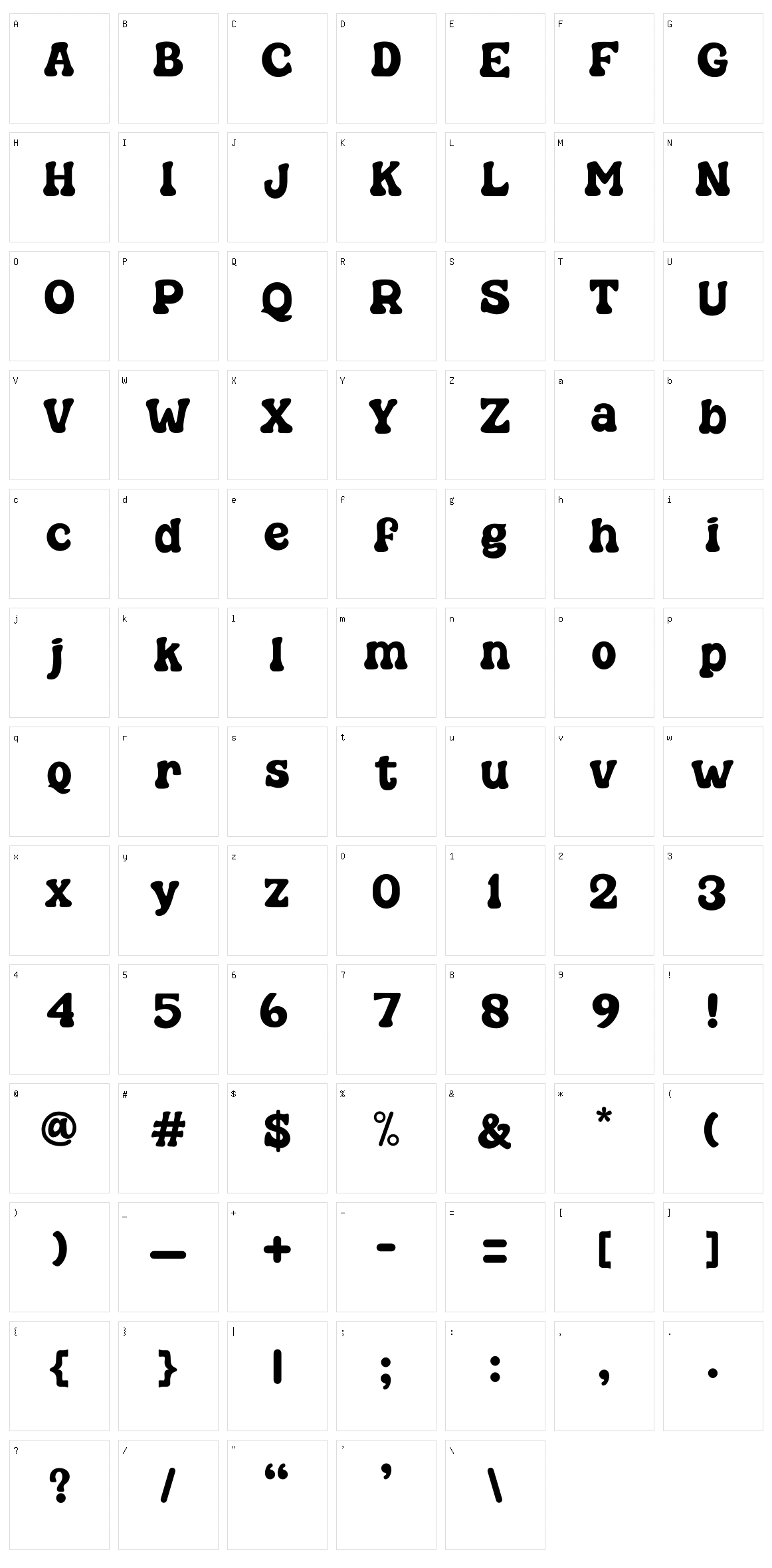 Goligan Character Set