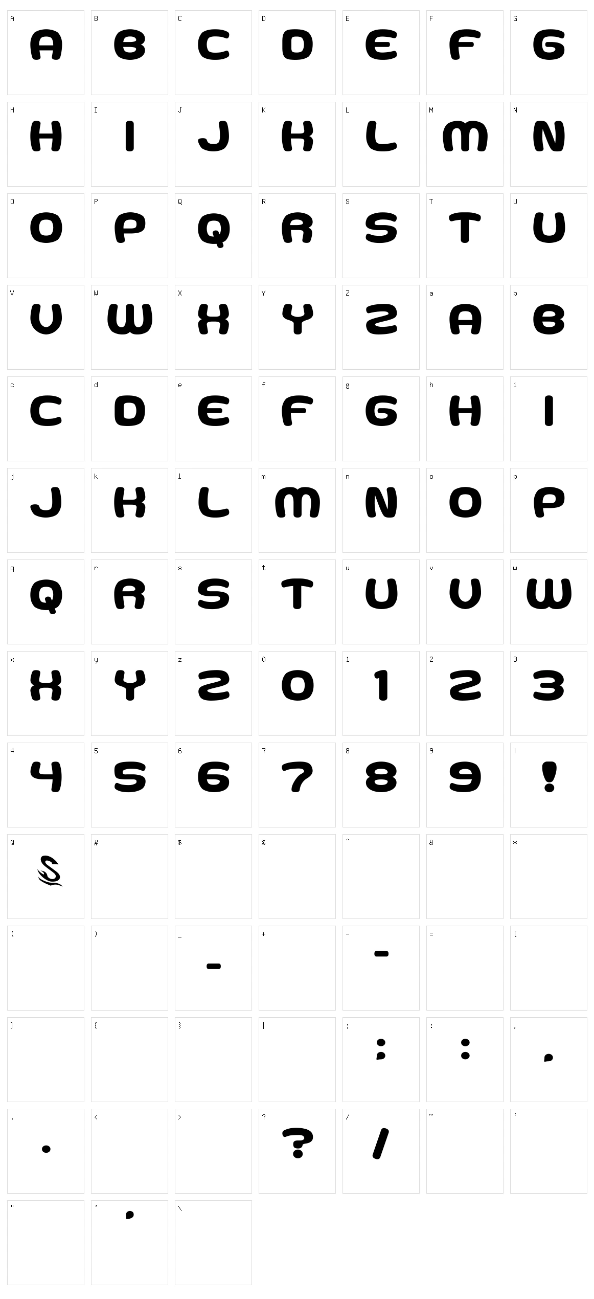 Goma Cookie G Character Set