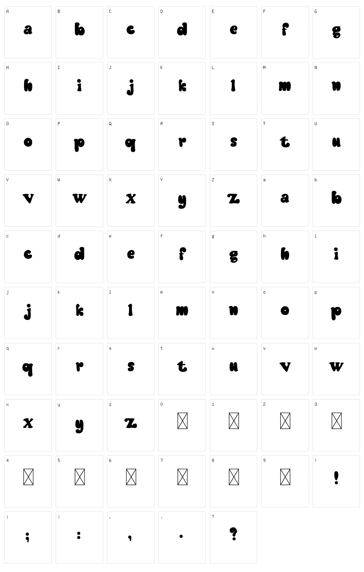 Goop Goop Character Set