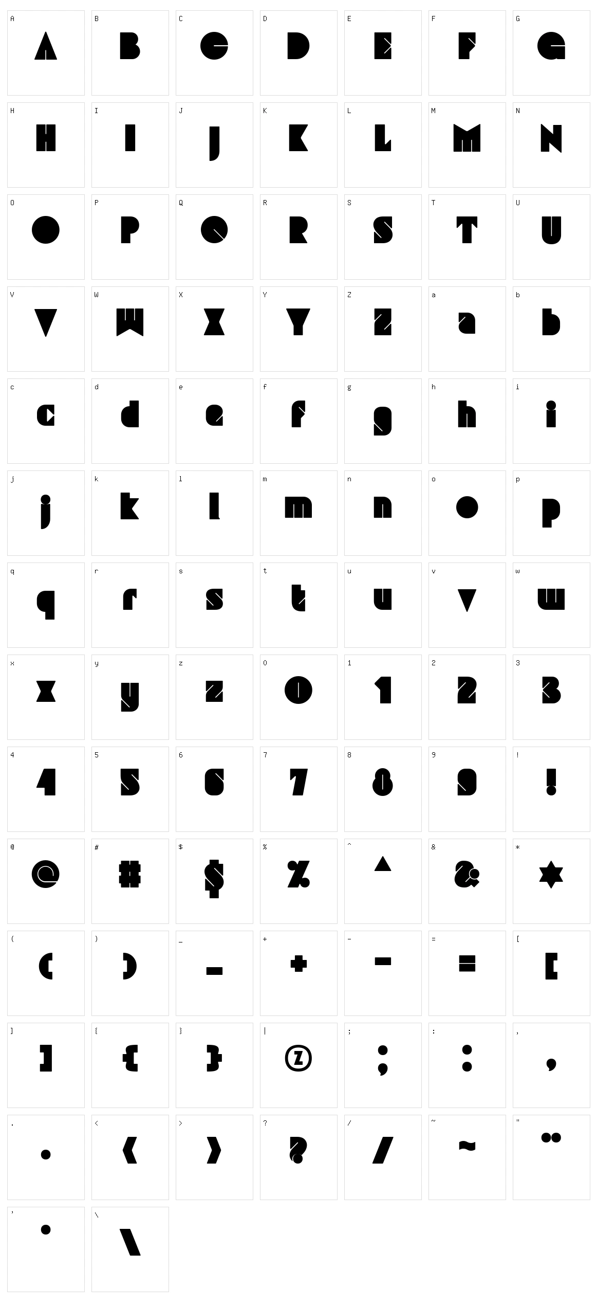 Grafika Type.3 Character Set
