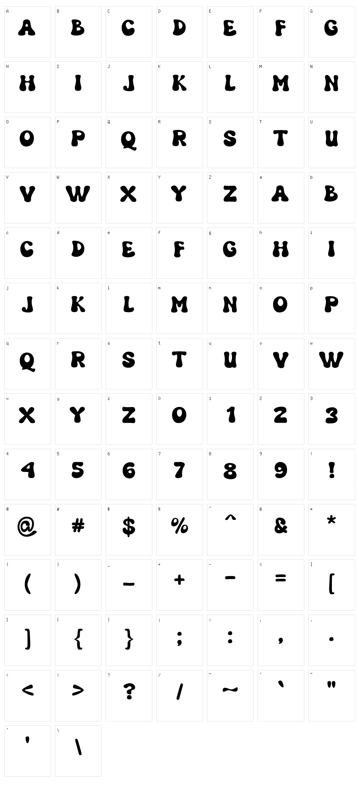 Grooven Character Set