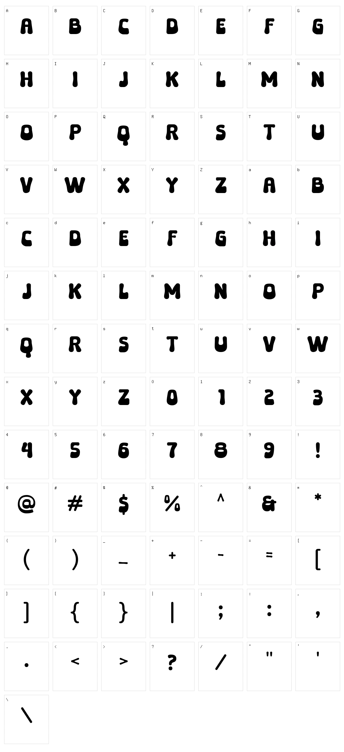 Grovey Character Set