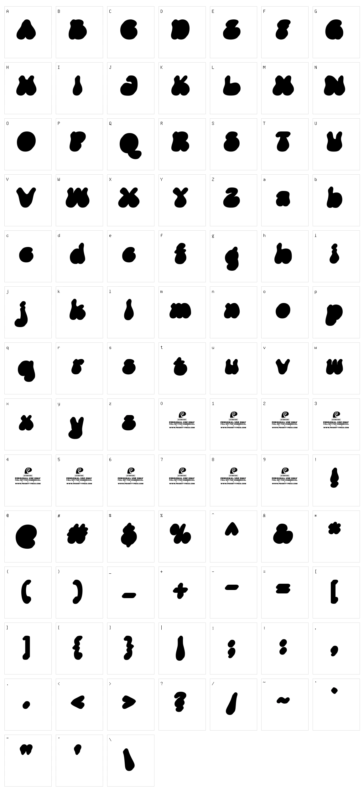 Hello Margarine Character Set