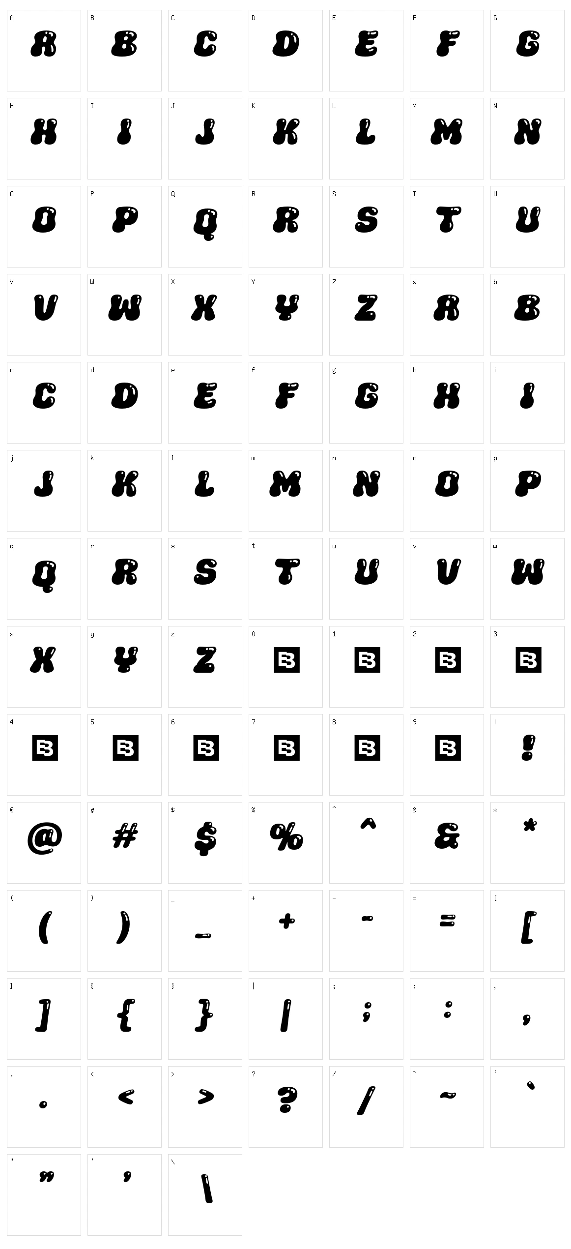 Hopalope Character Set