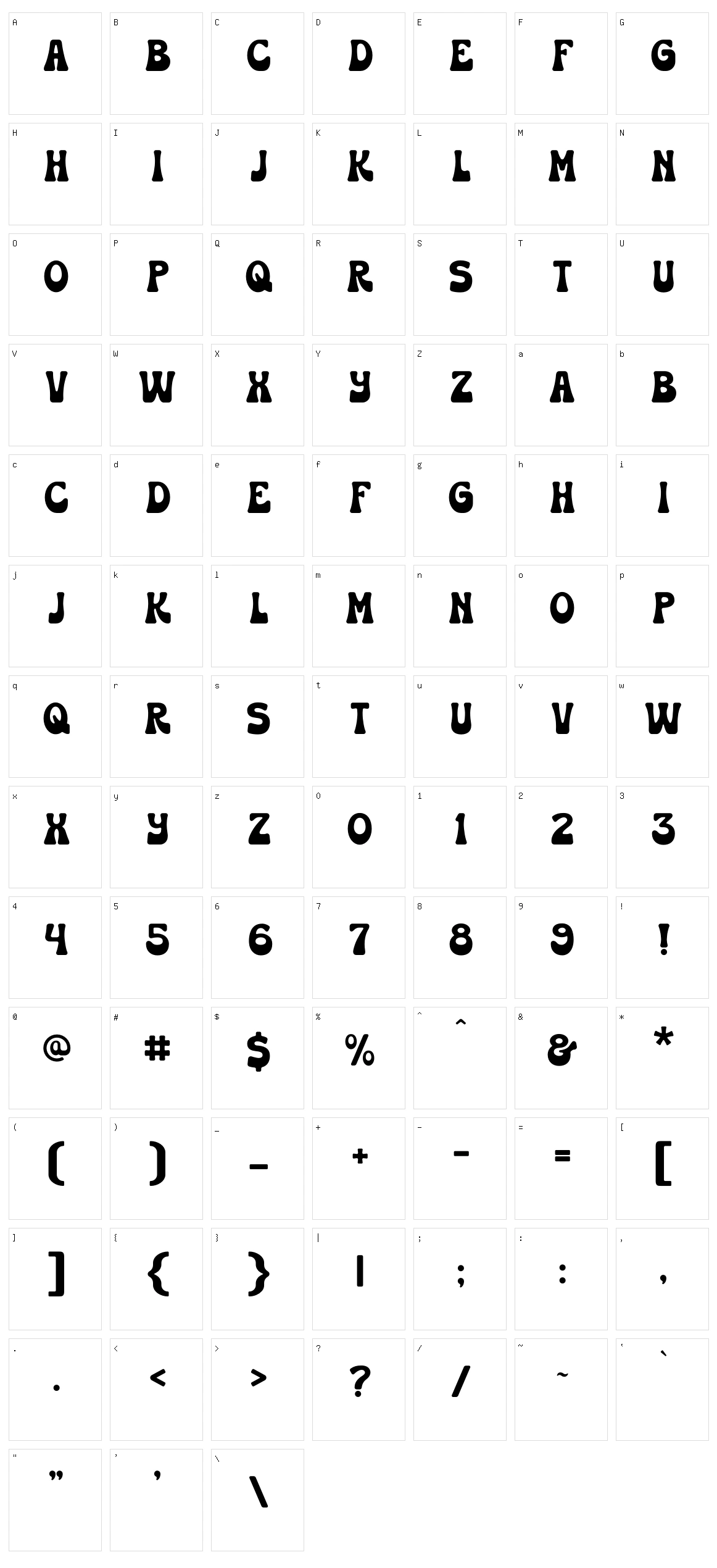 Huston Character Set