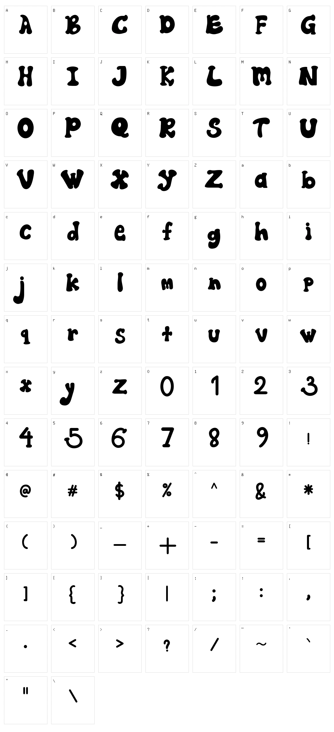 Hynole Character Set