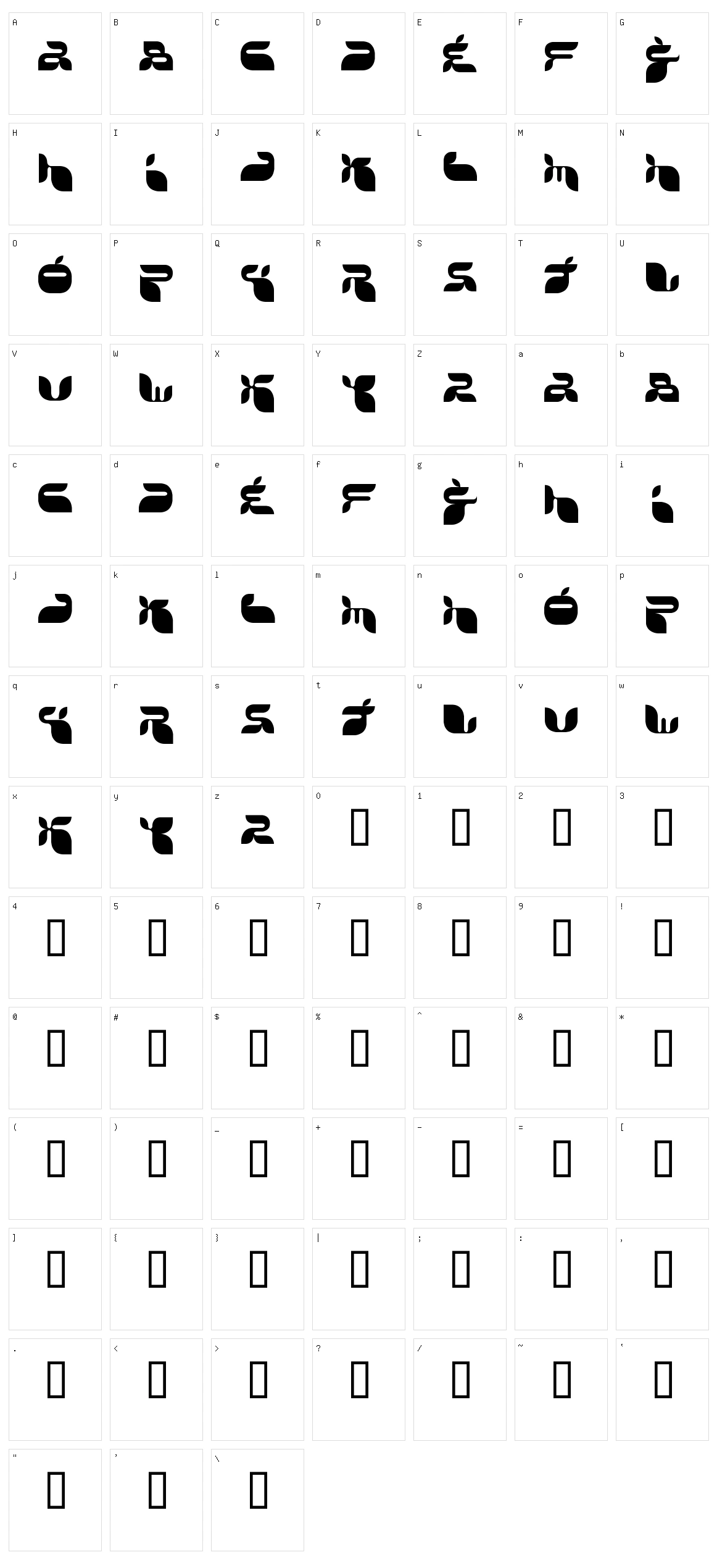 Jack Frost Character Set