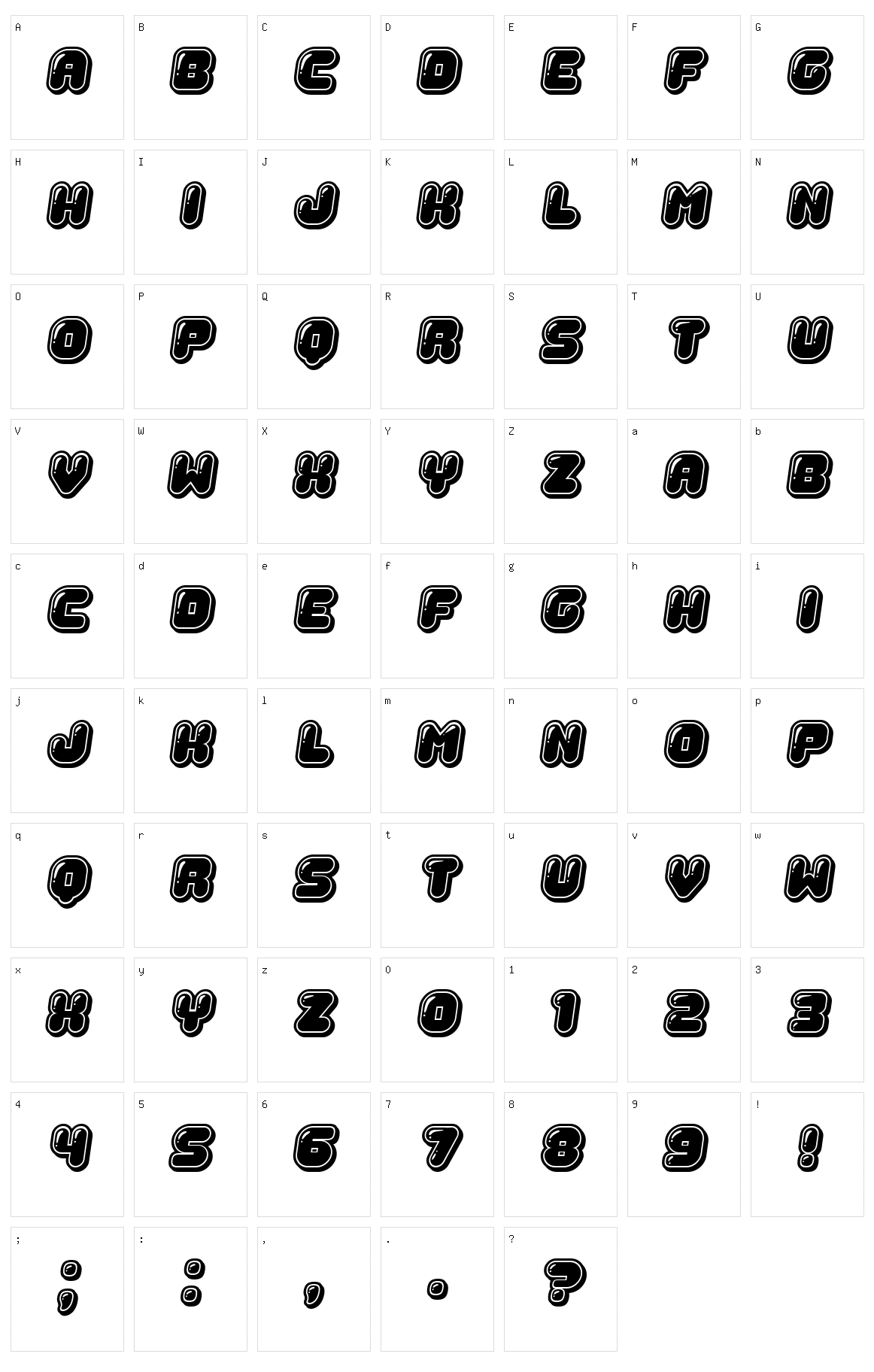 Jellies Character Set