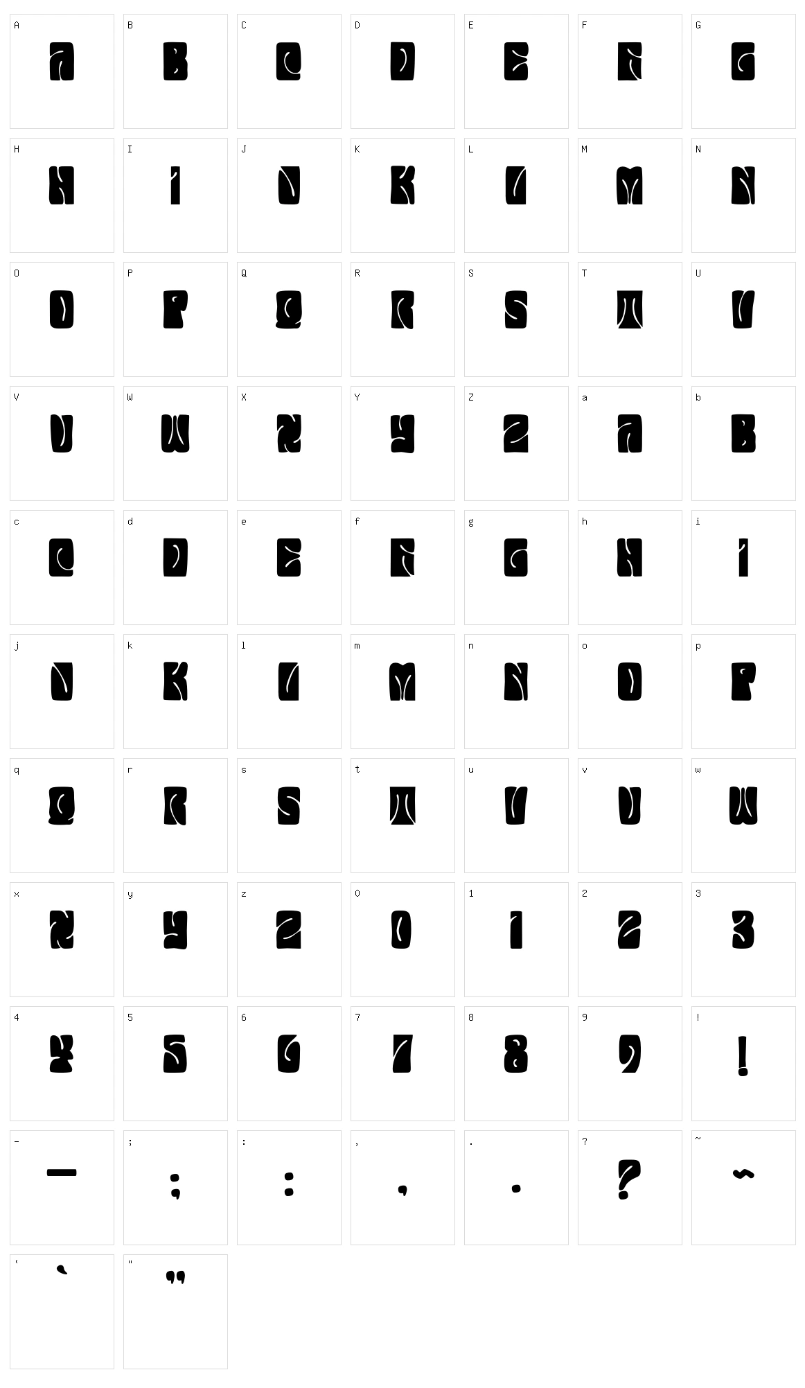 JMH Psychedelic CAPS Character Set