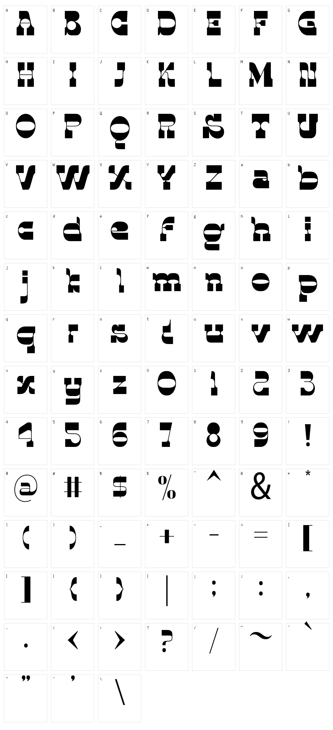 Justice Ratkati Character Set