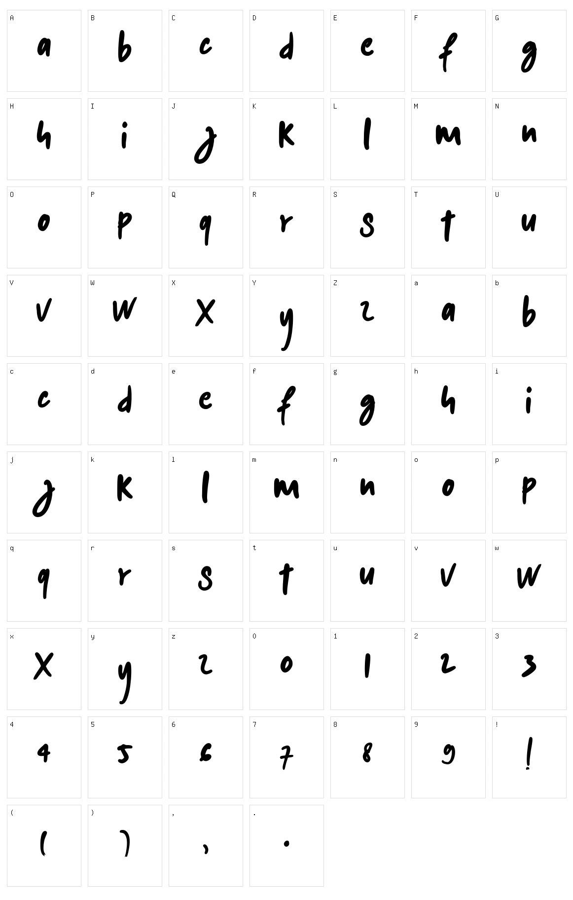 Kalem Character Set