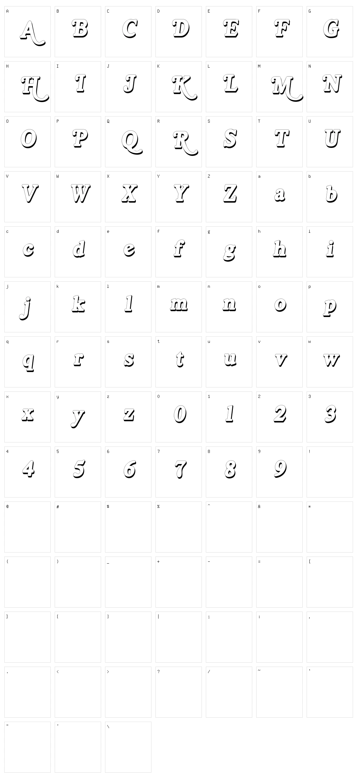 Kamryn Character Set