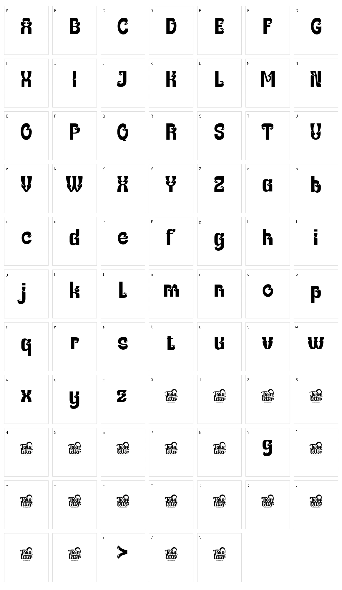 Kayino Character Set
