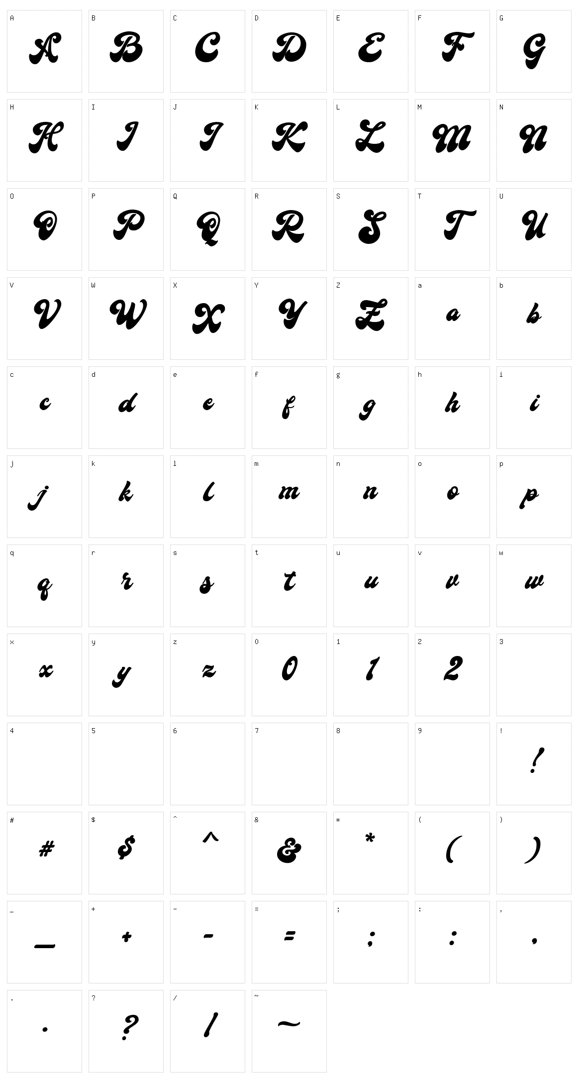 Elille Character Set