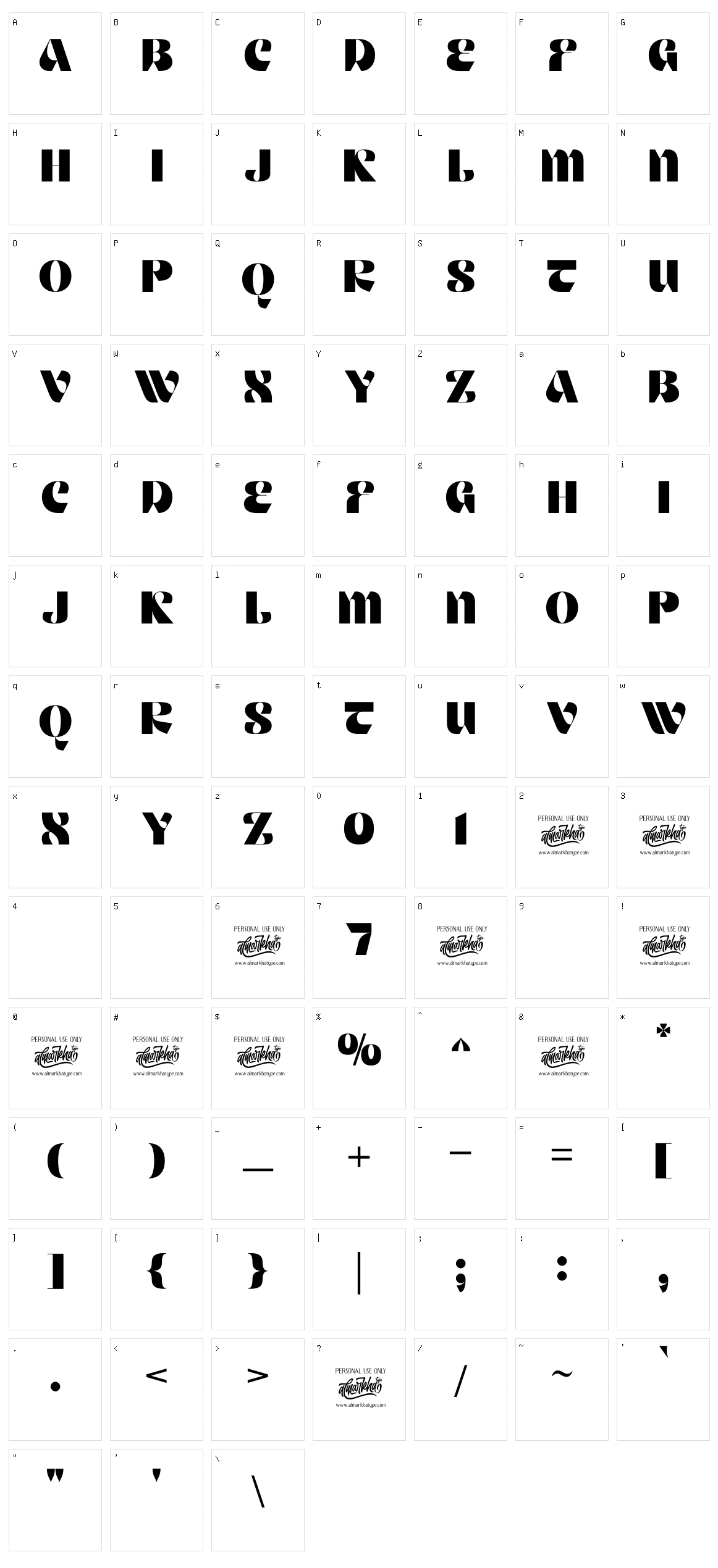 Keawneta Character Set