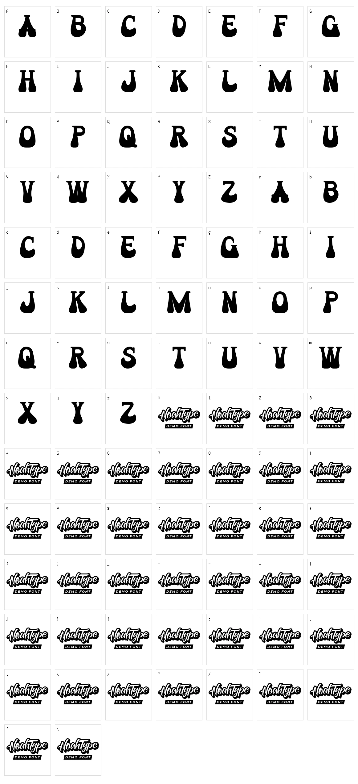 Kendy Character Set