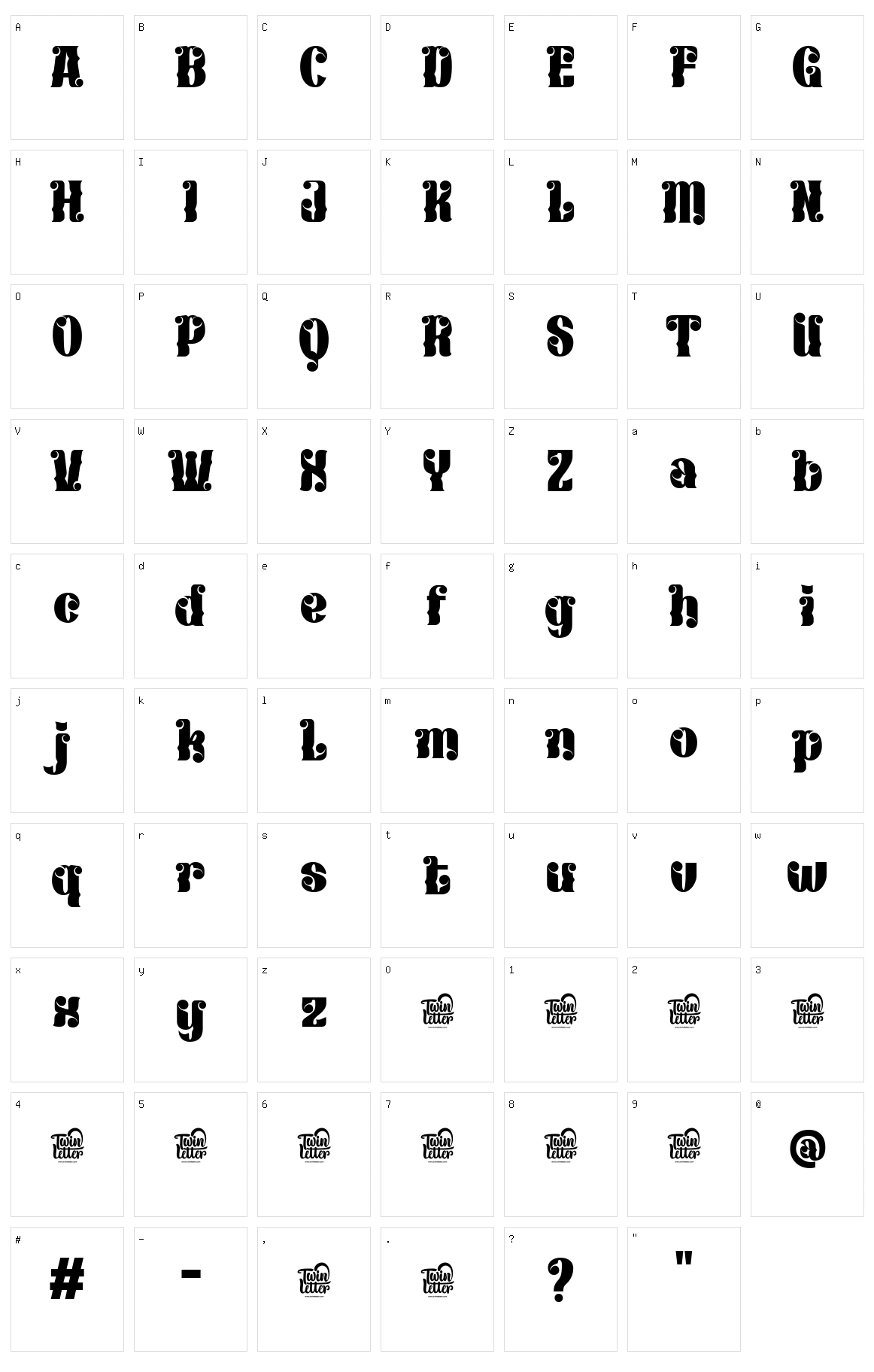 Kexinu Character Set