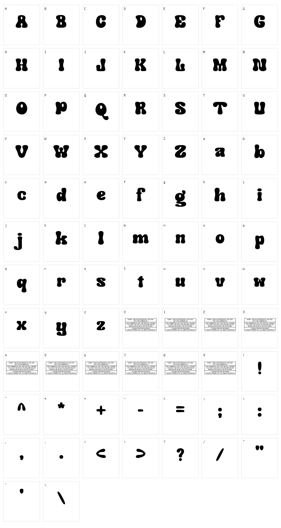 Klender Character Set
