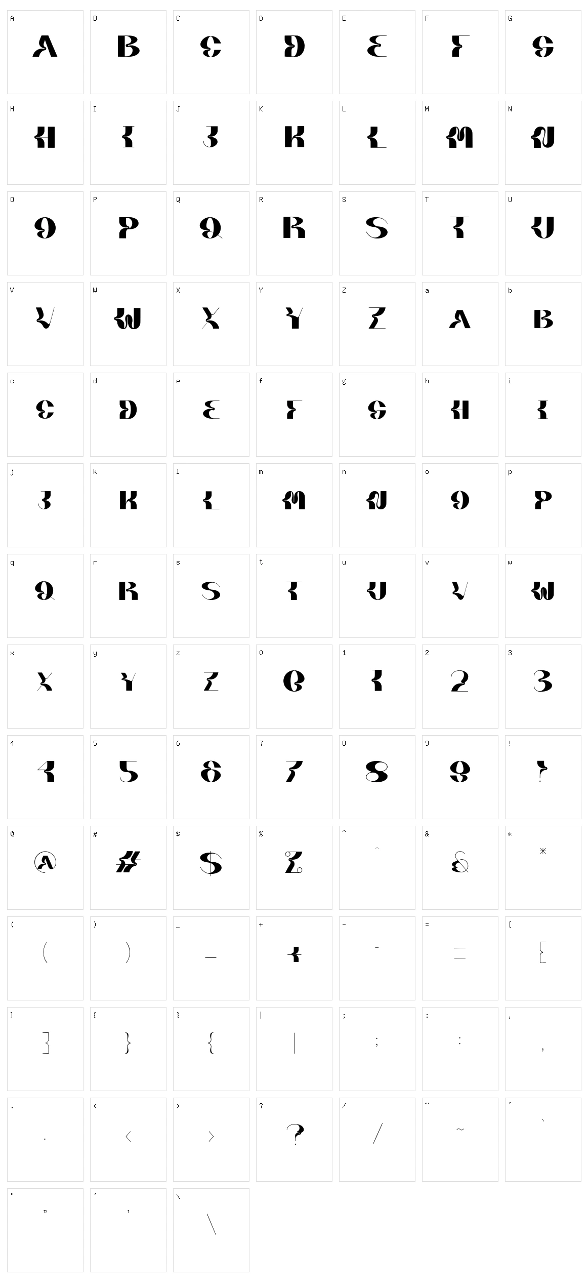 Kodaro Character Set