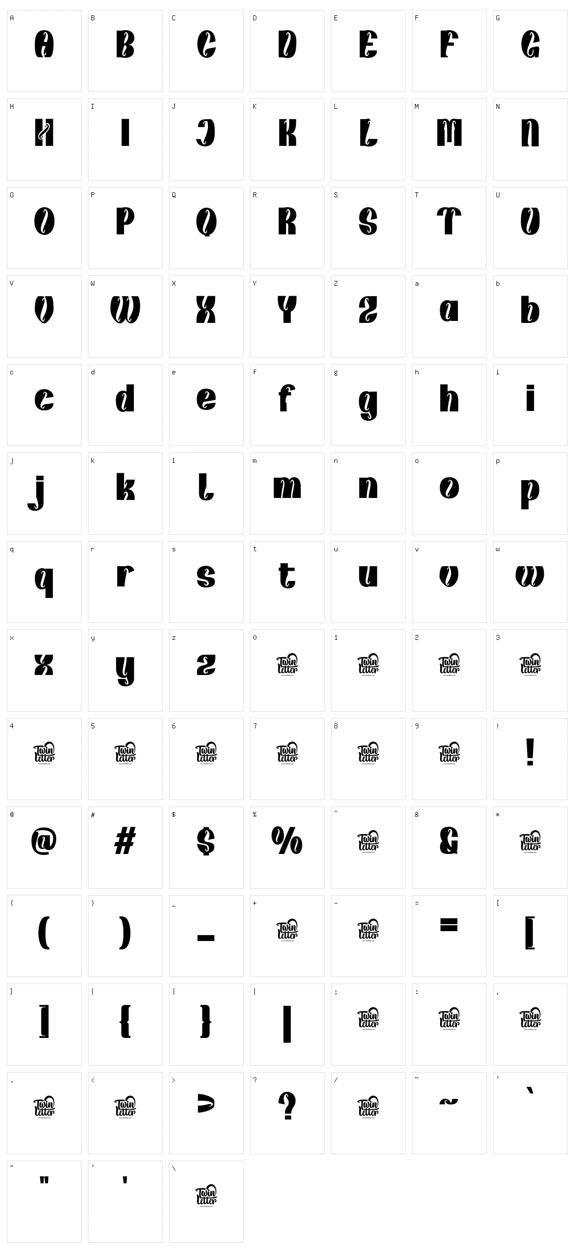 Kunhety Character Set