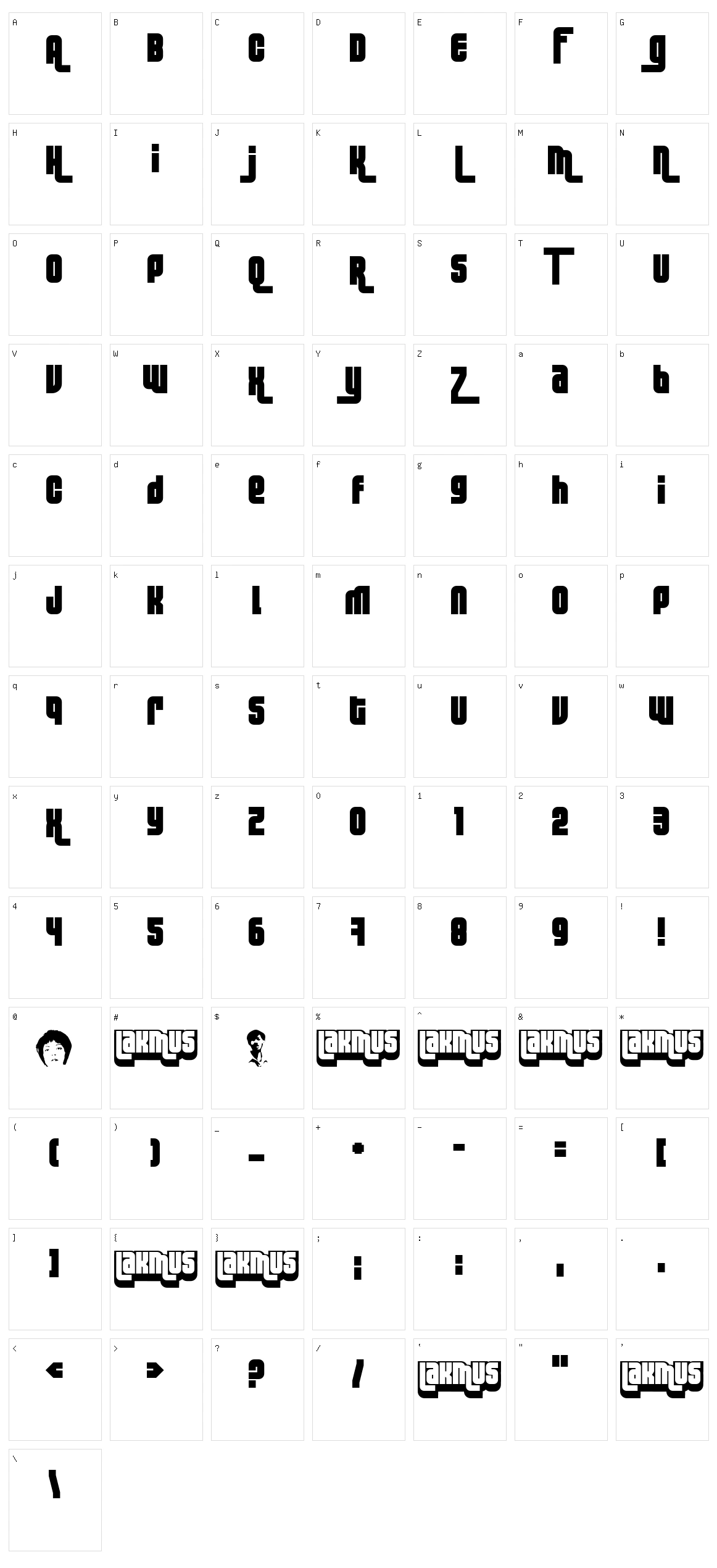 Lakmus Character Set