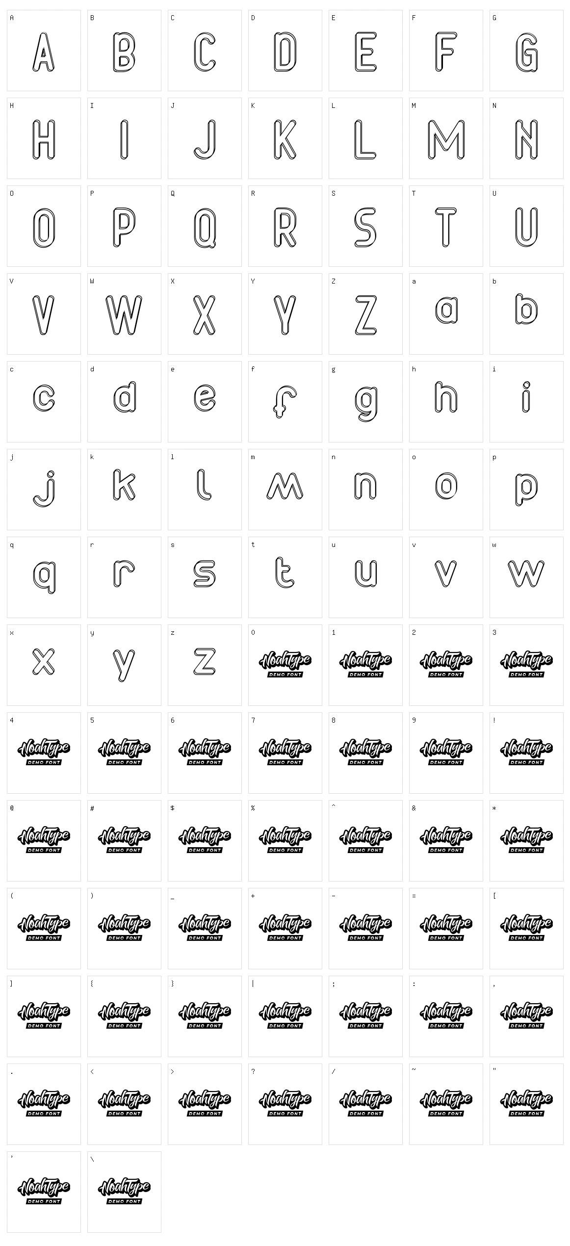 Line Light Character Set