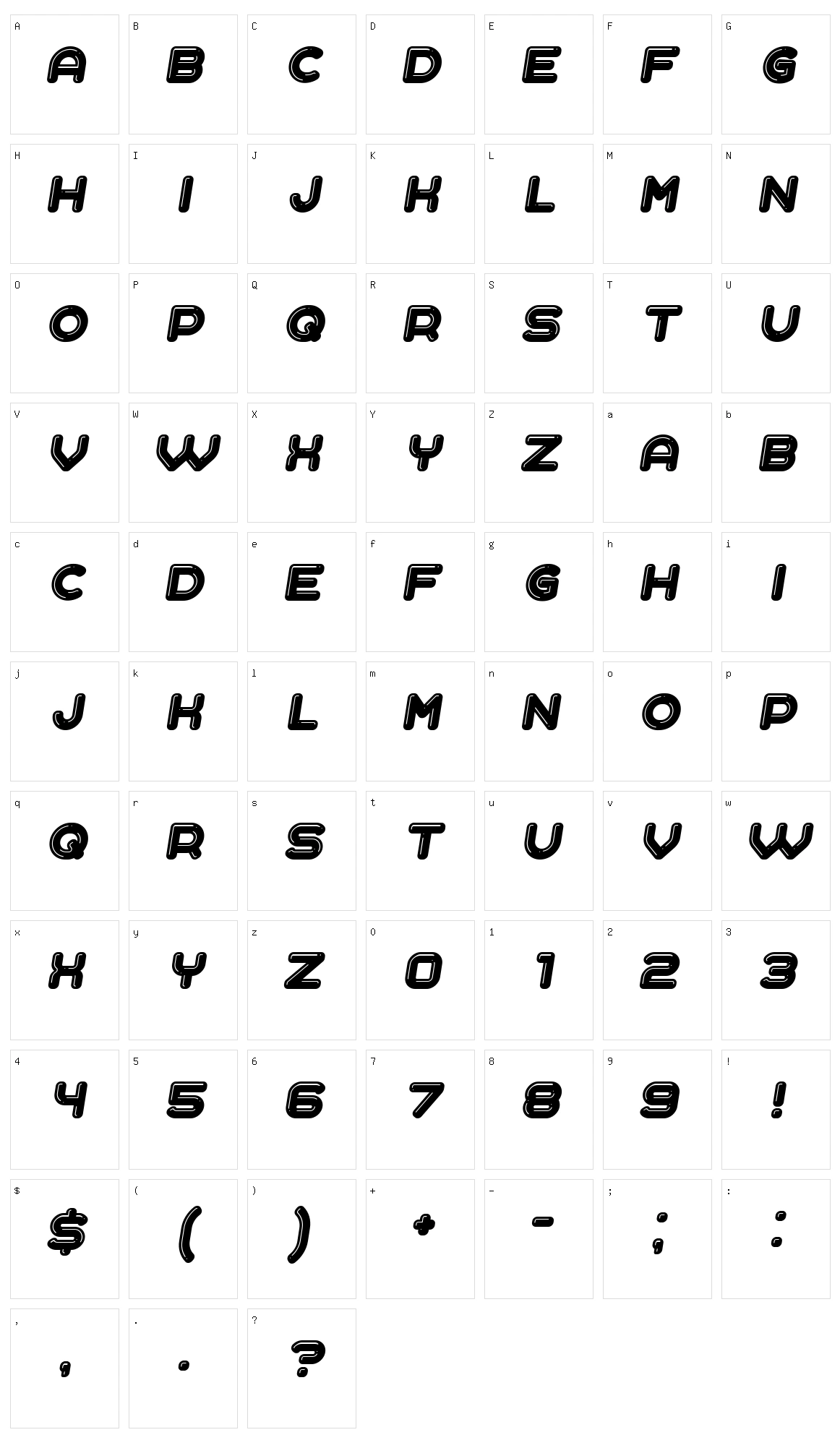 Liquid Character Set