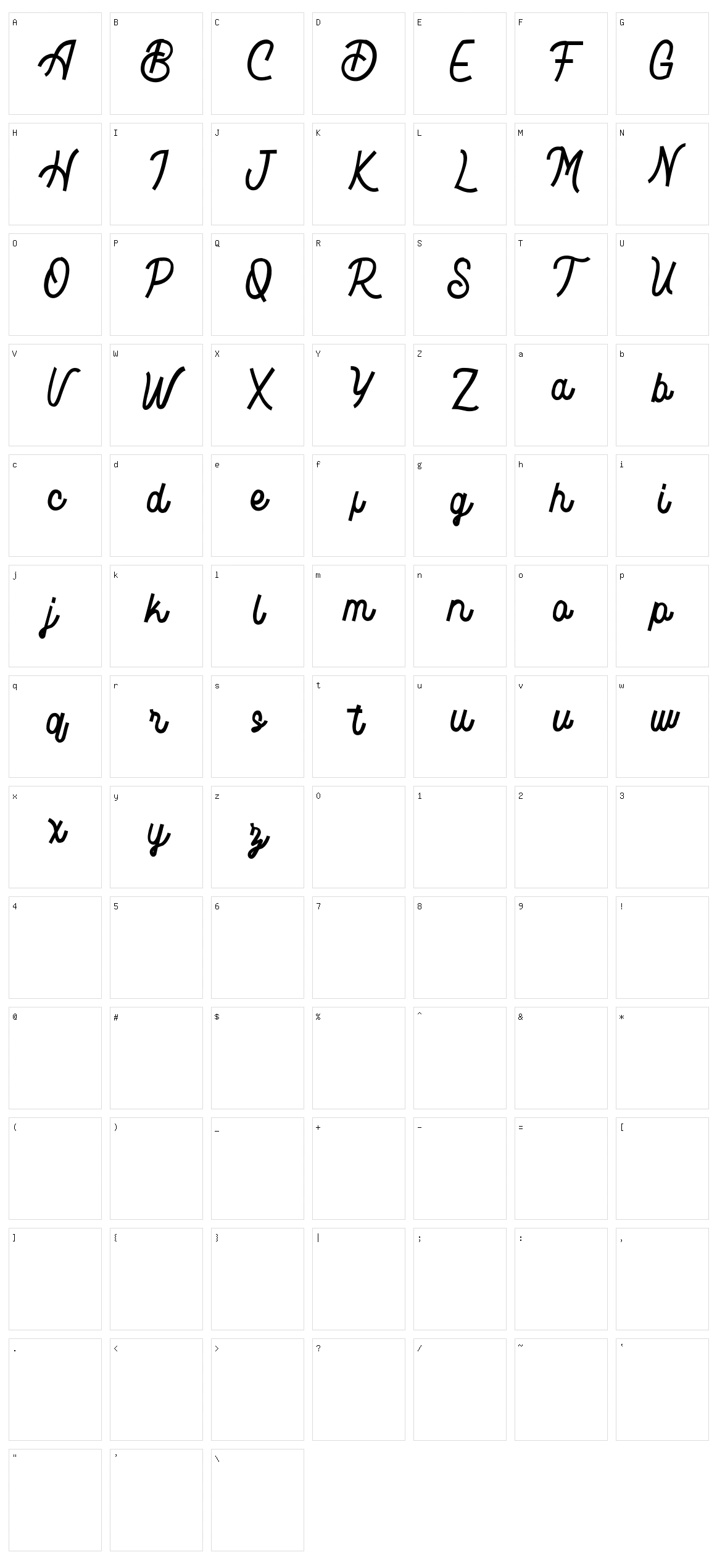 Balkous Character Set